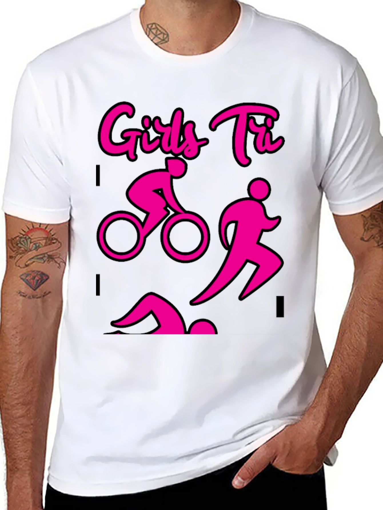 Girls Tri T-Shirt - Triathlon Design - 8