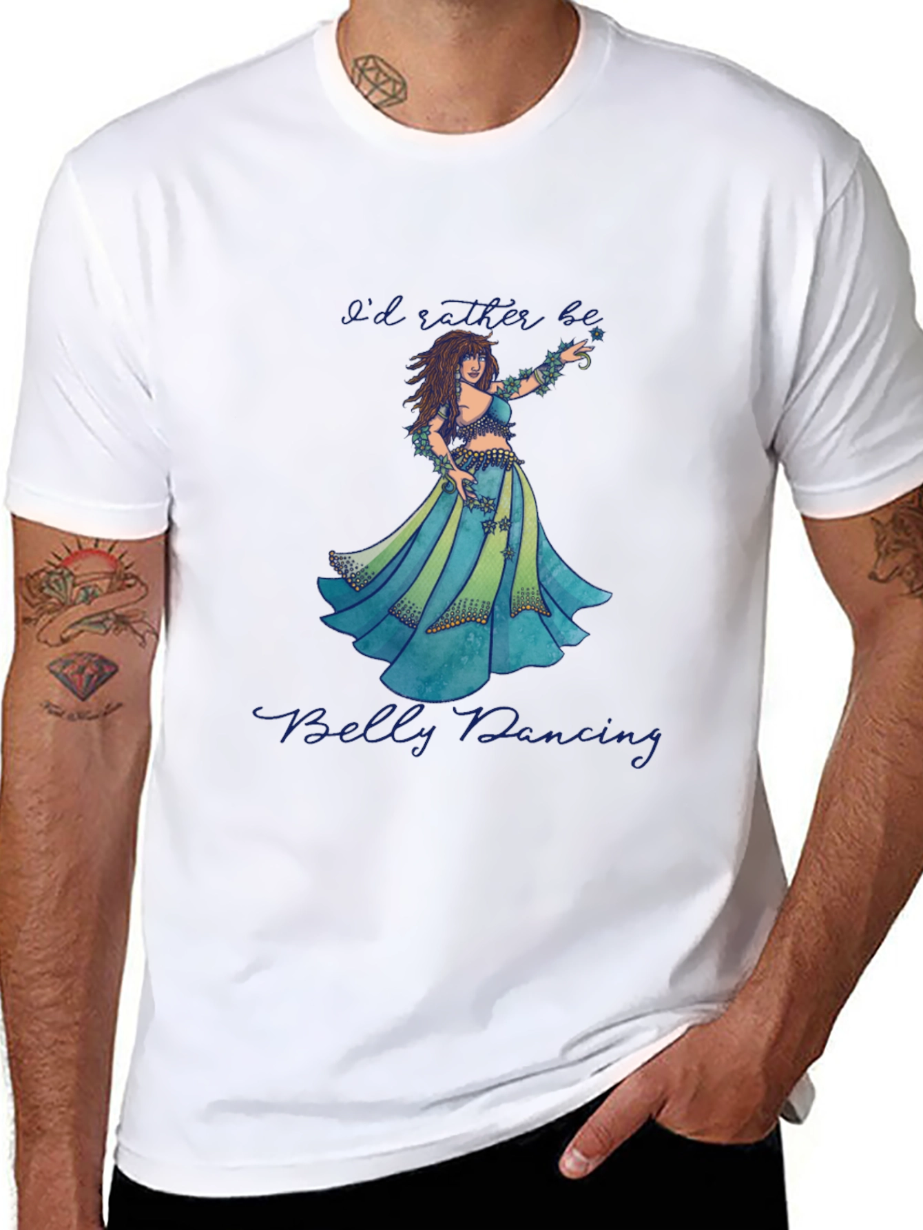 Black Belly Dancing Graphic T-Shirt - Soft Cotton Tee view 8