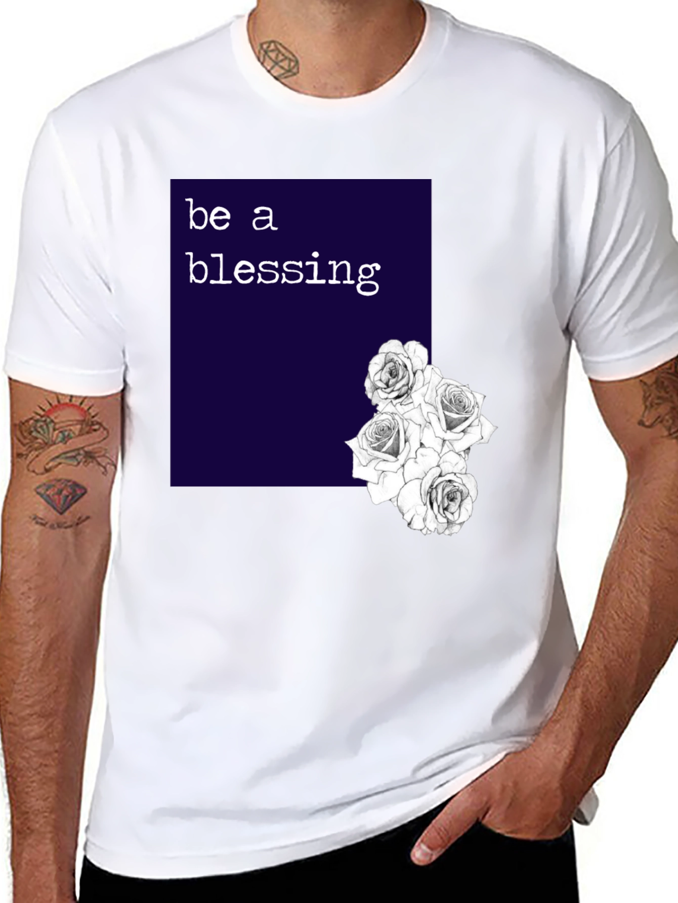 Black Be a Blessing Graphic T-Shirt view 8