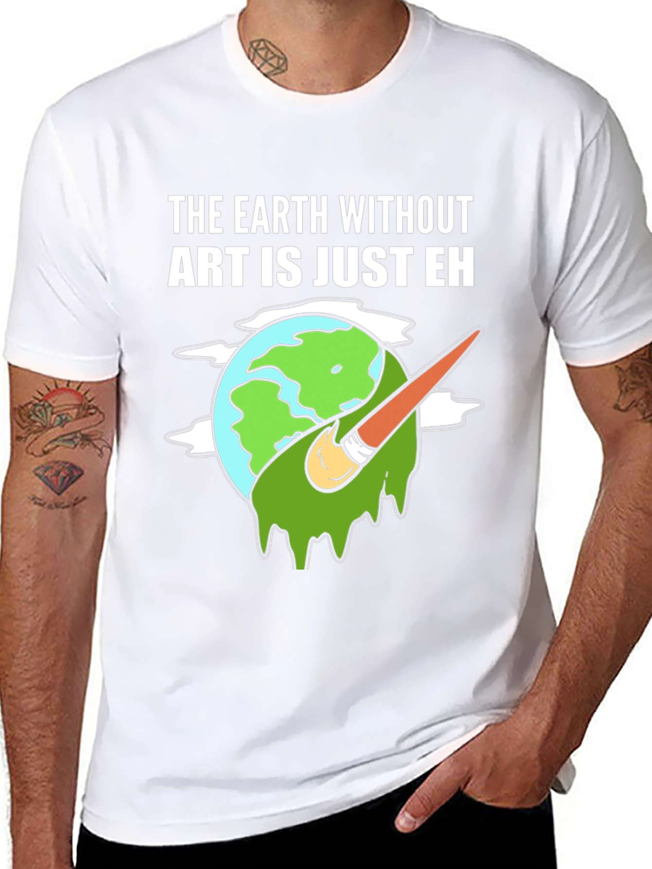 Black Art Lover Tee: Earth Without Art T-Shirt view 8