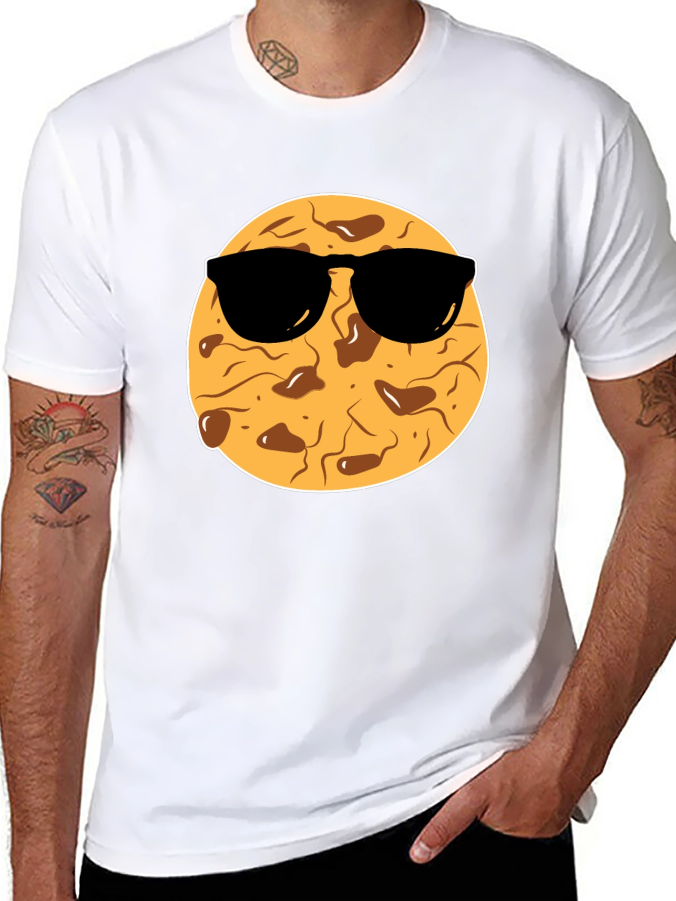 Black Cool Cookie Graphic Tee - Black T-Shirt view 8