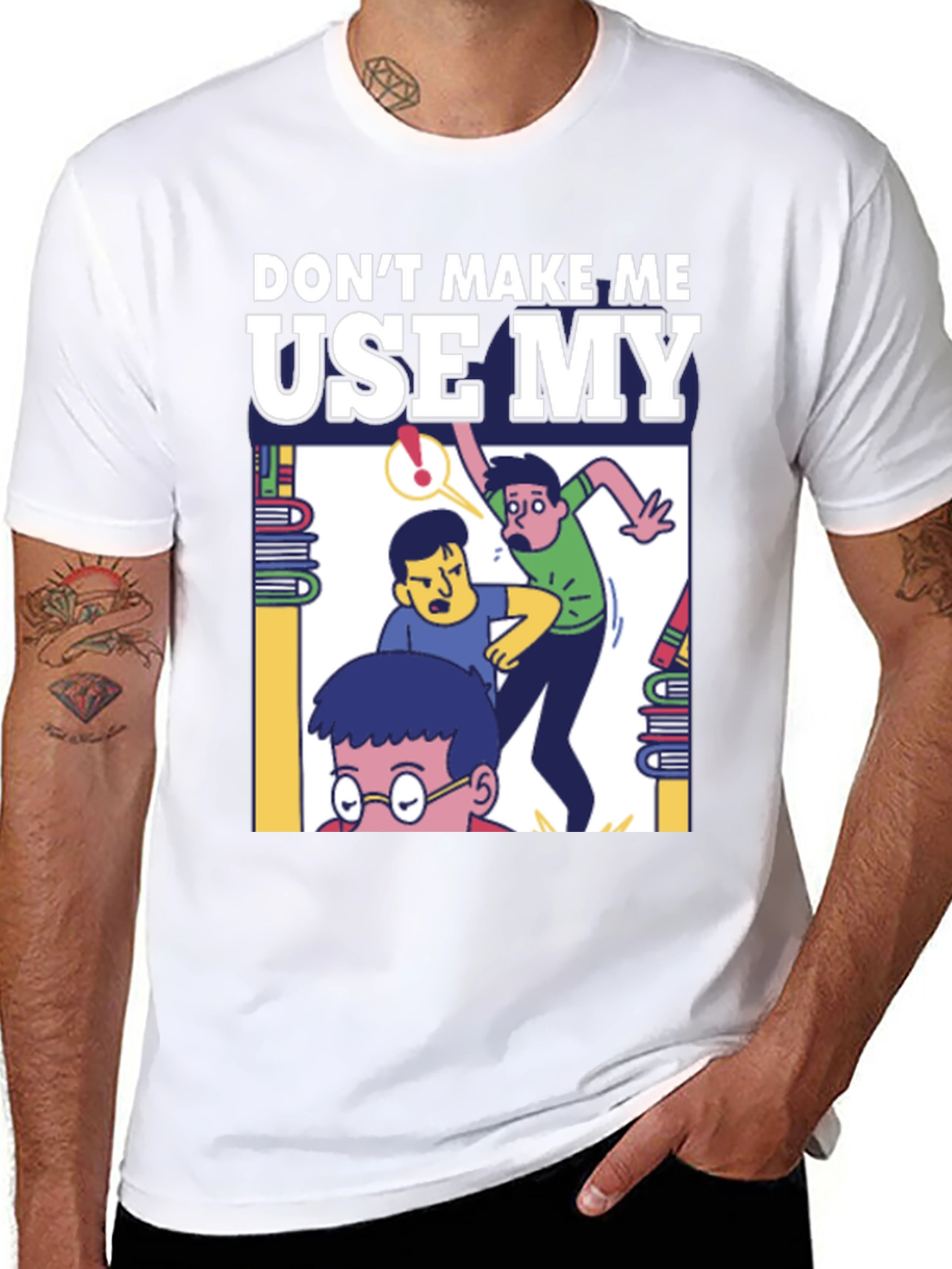 Black Don't Make Me Use My Teacher Voice T-Shirt view 8