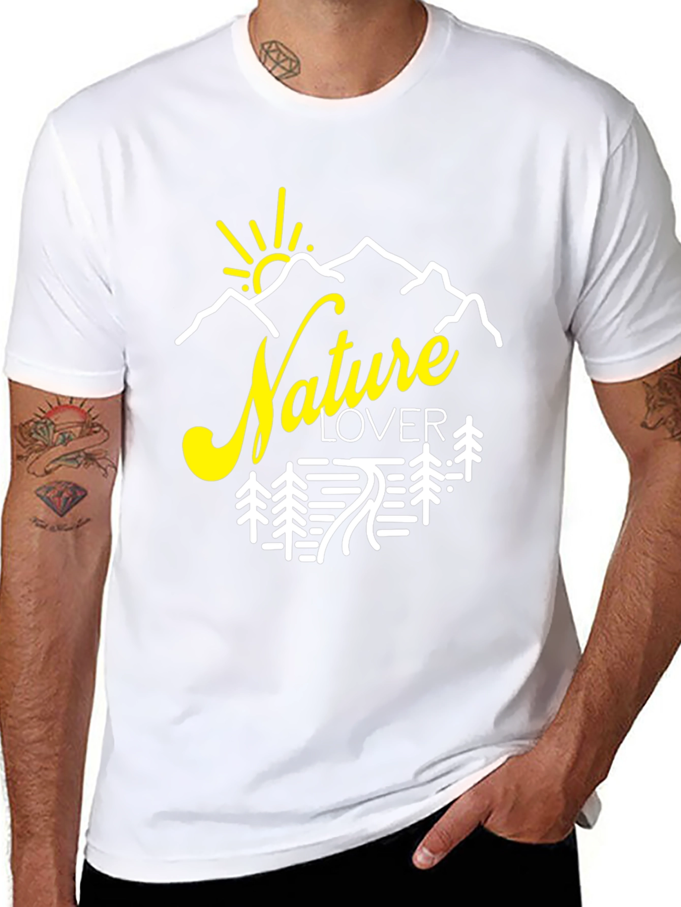 Black Nature Lover Graphic Tee | Outdoor Adventure Shirt view 8