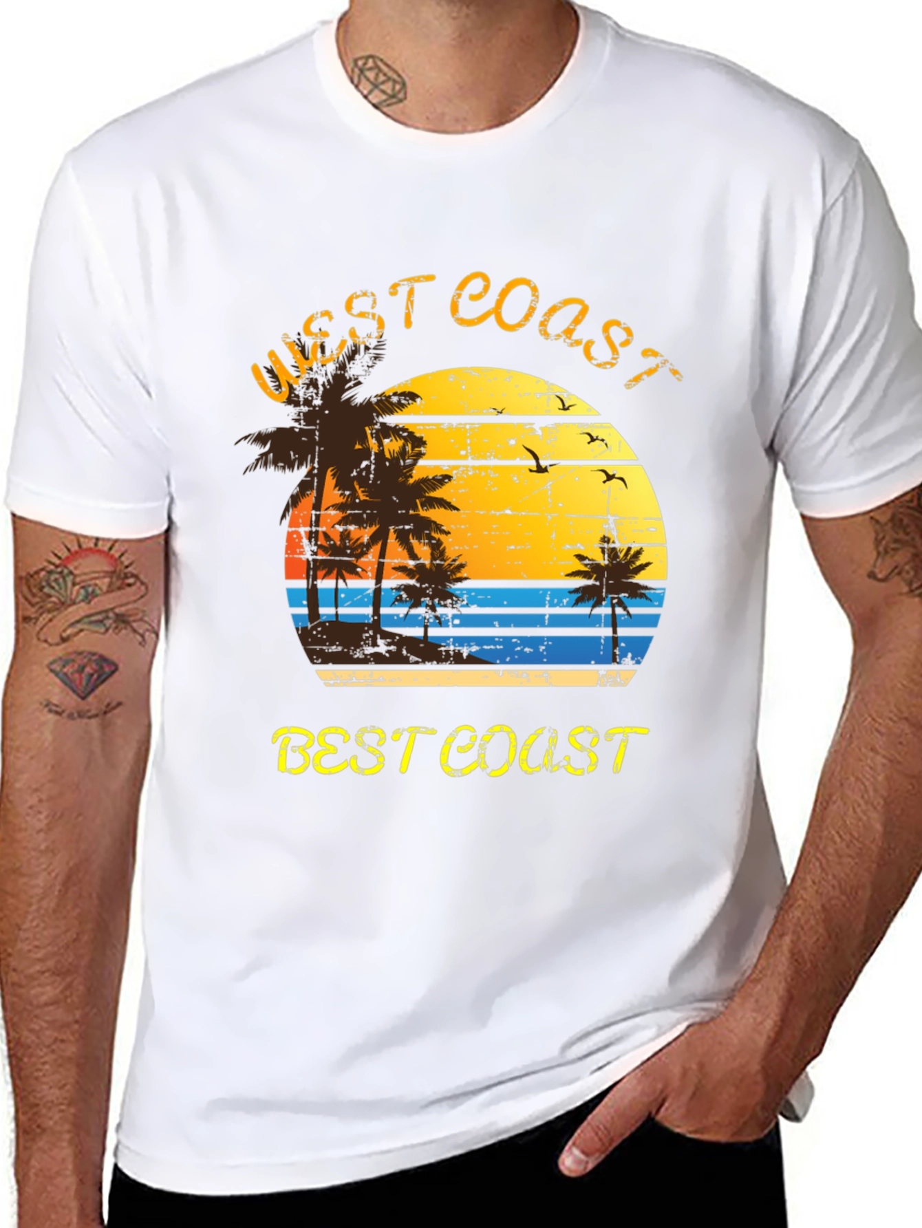 Black West Coast Best Coast Graphic Tee view 8
