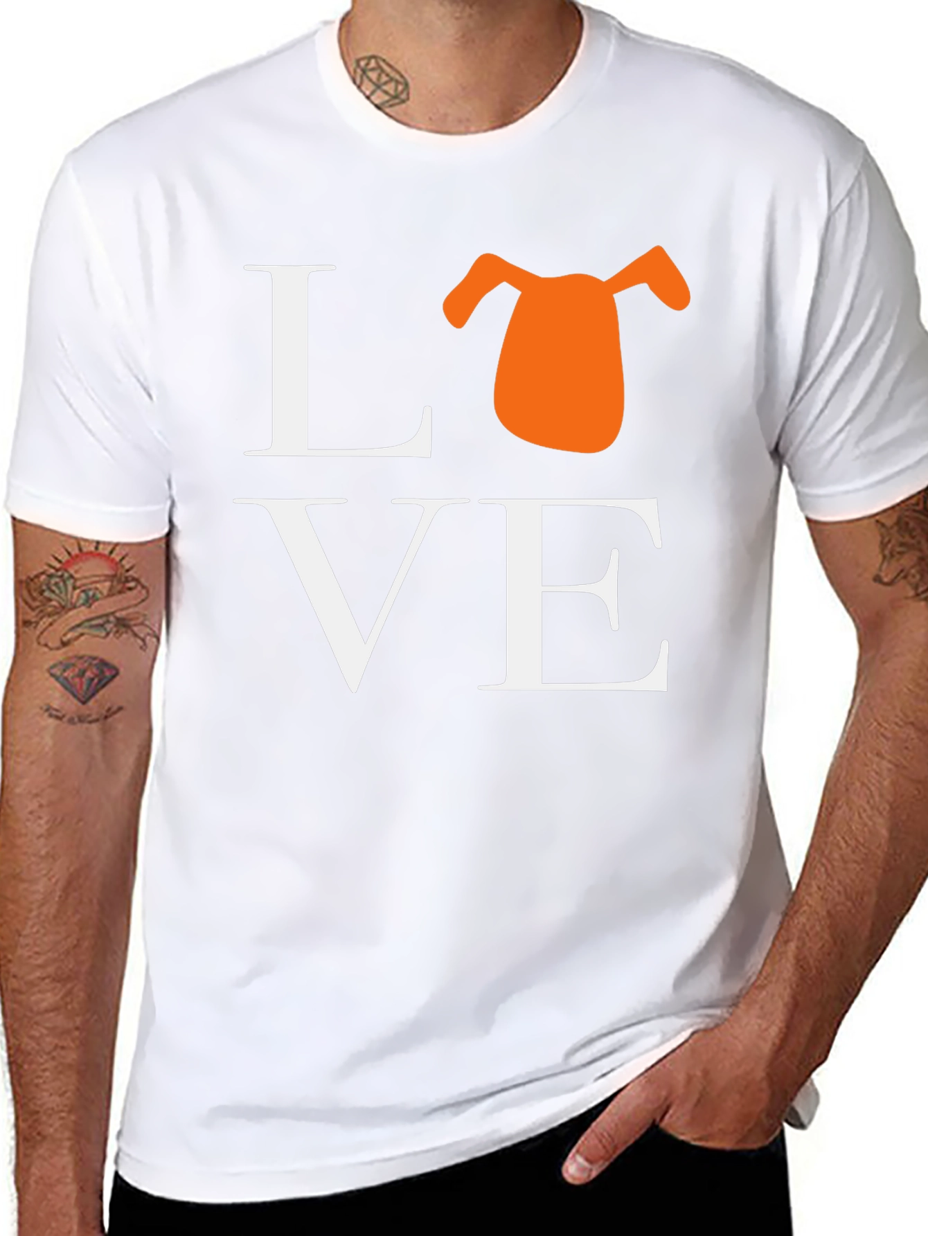 Black Love Dog Graphic Tee view 8