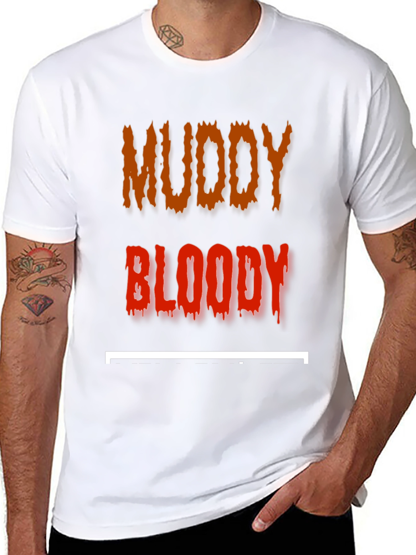 Black Muddy Bloody T-Shirt - Edgy Graphic Tee view 8