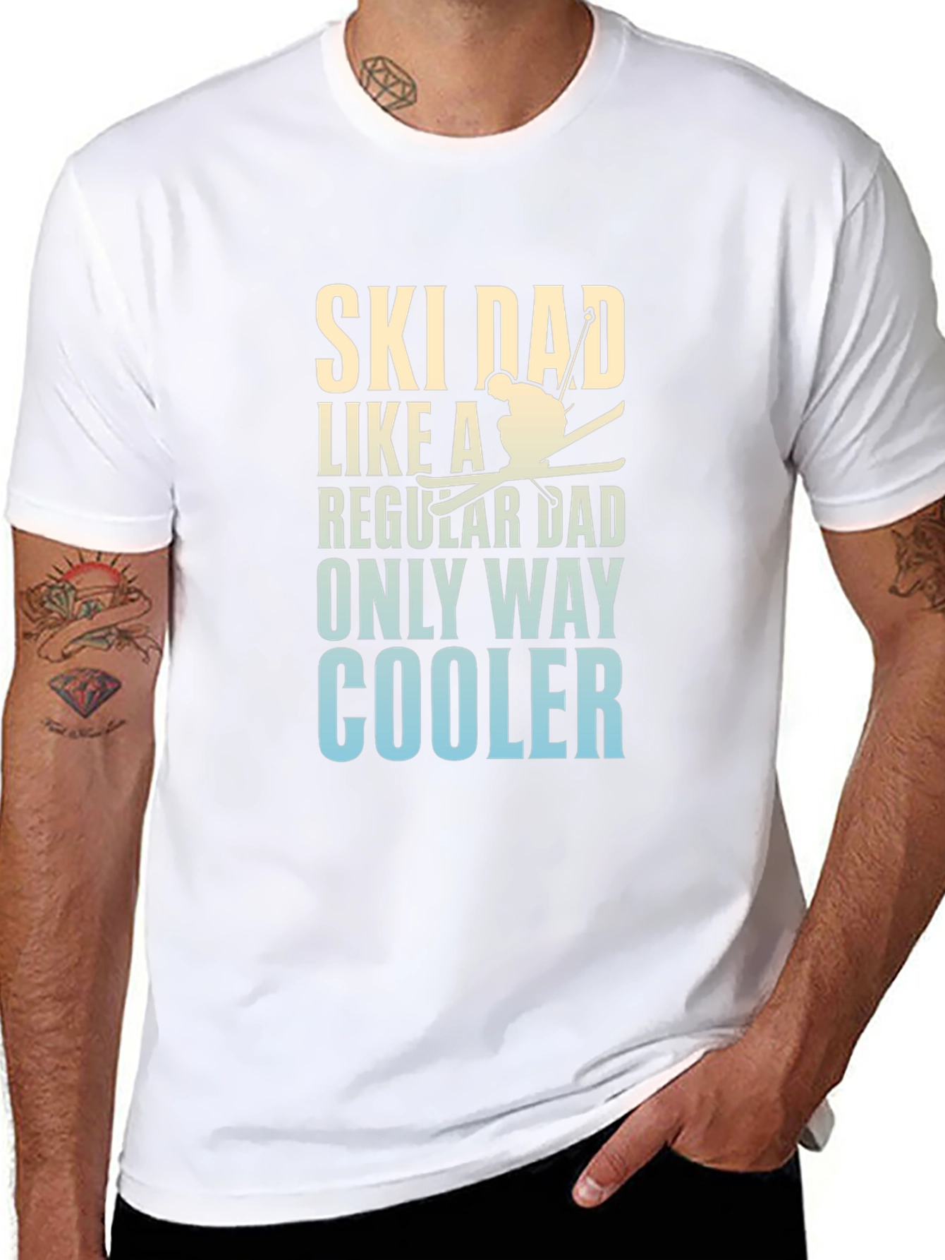 Black Ski Dad T-Shirt - Only Way Cooler view 8