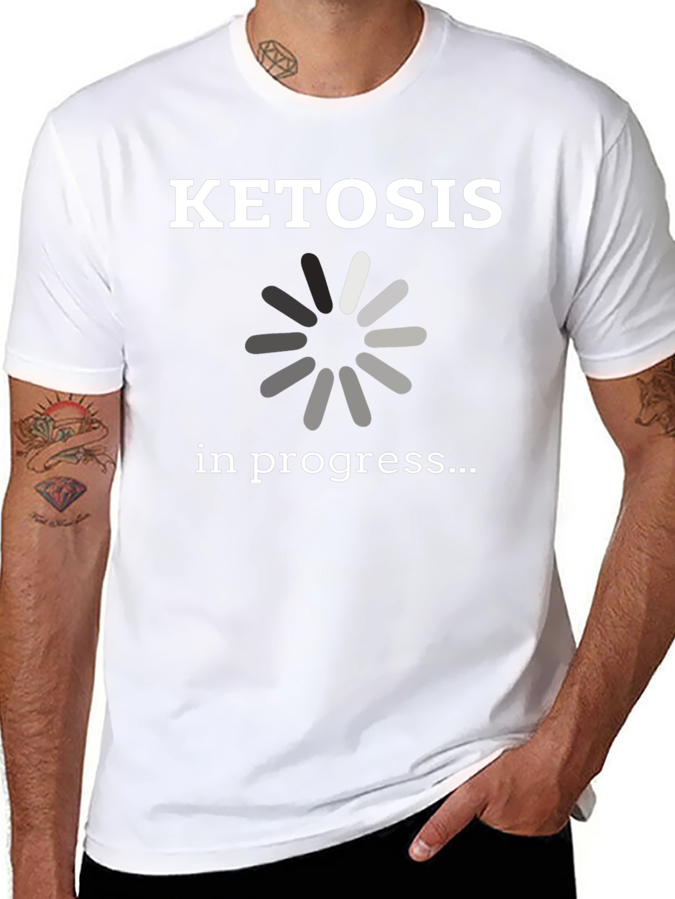 Black Ketosis in Progress Graphic T-Shirt view 8