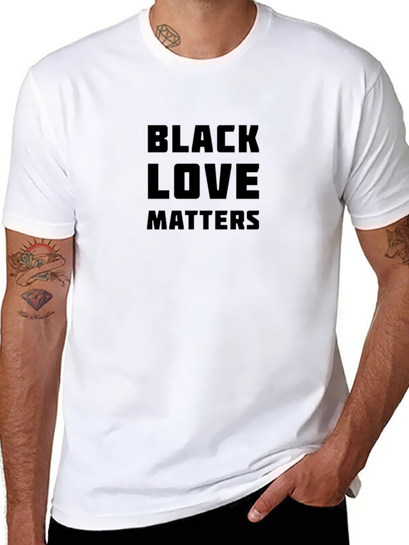 Black Black Love Matters Graphic Tee - Stylish Comfort view 8