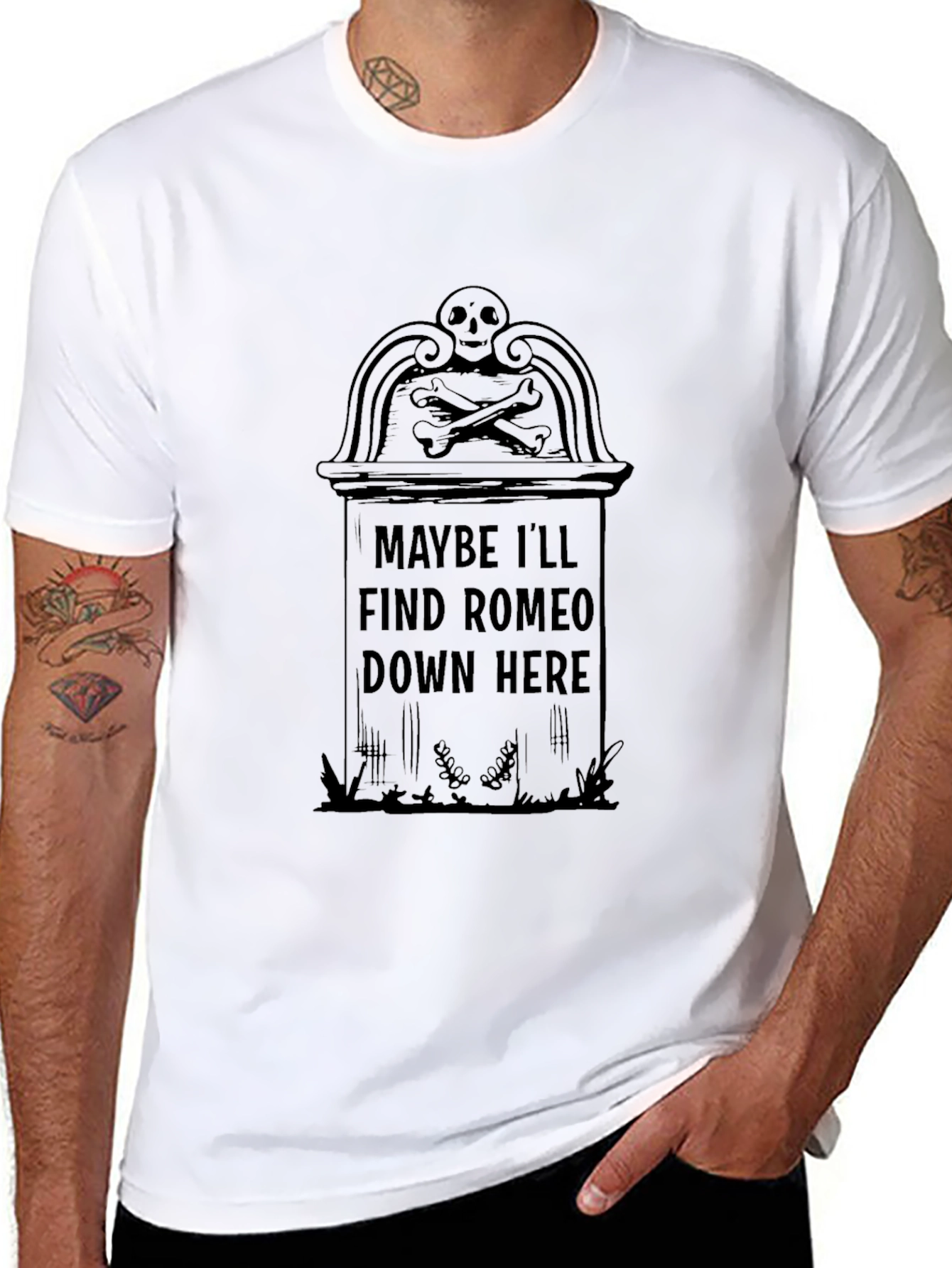Black Maybe I'll Find Romeo T-Shirt view 8