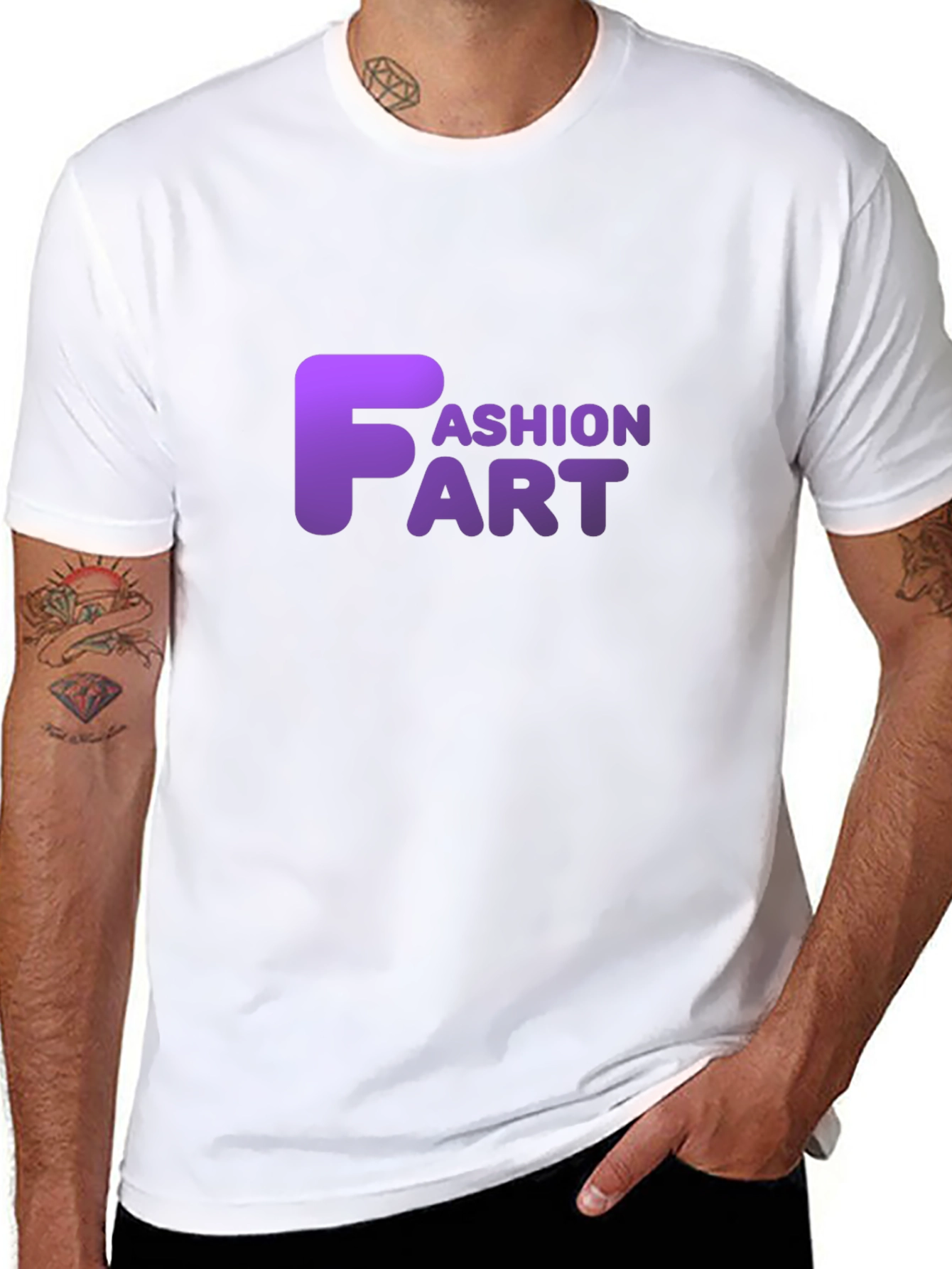 Black Fashion Fart T-Shirt - Funny Novelty Graphic Tee view 8