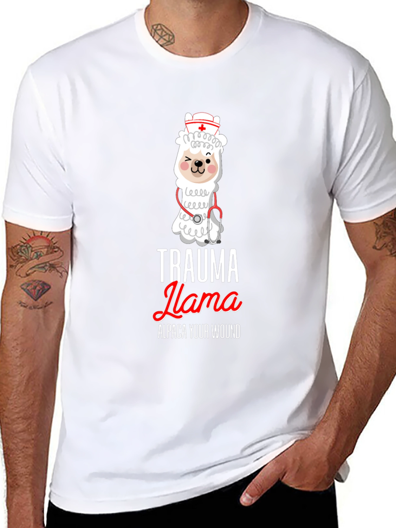 Trauma Llama T-Shirt - Alpaca Your Wound! - 8