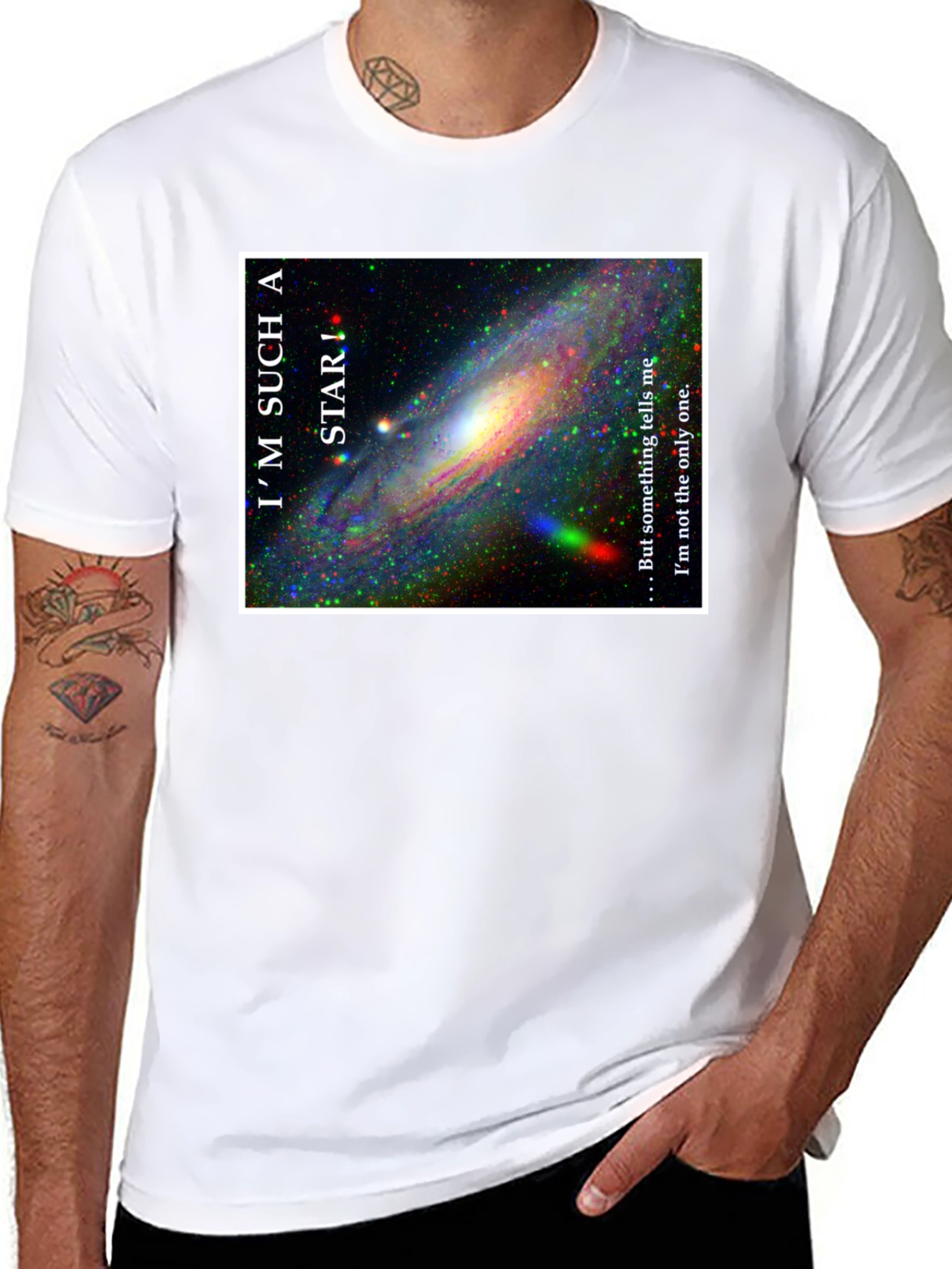 Black I'm Such a Star Galaxy Graphic T-Shirt view 8