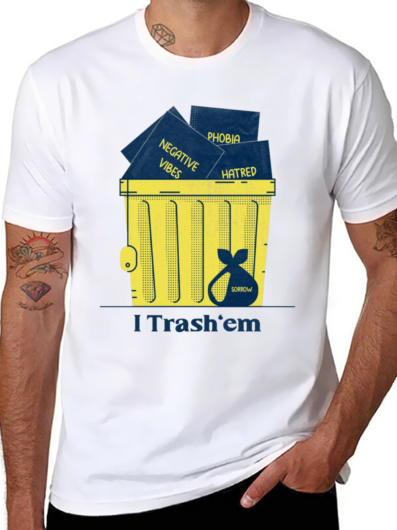 Black I Trash 'em T-Shirt view 8
