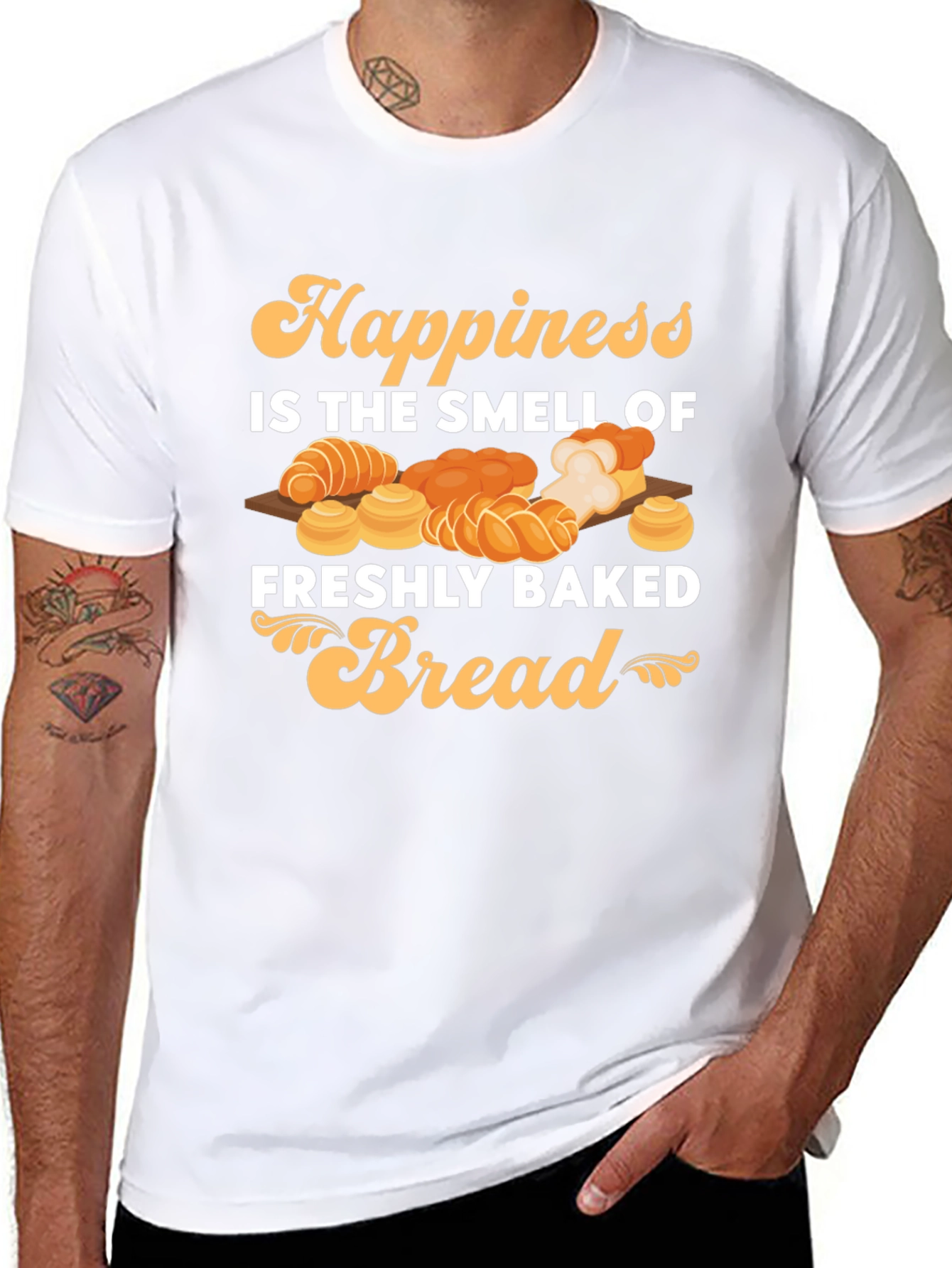 Black Happiness Freshly Baked Bread T-Shirt view 8