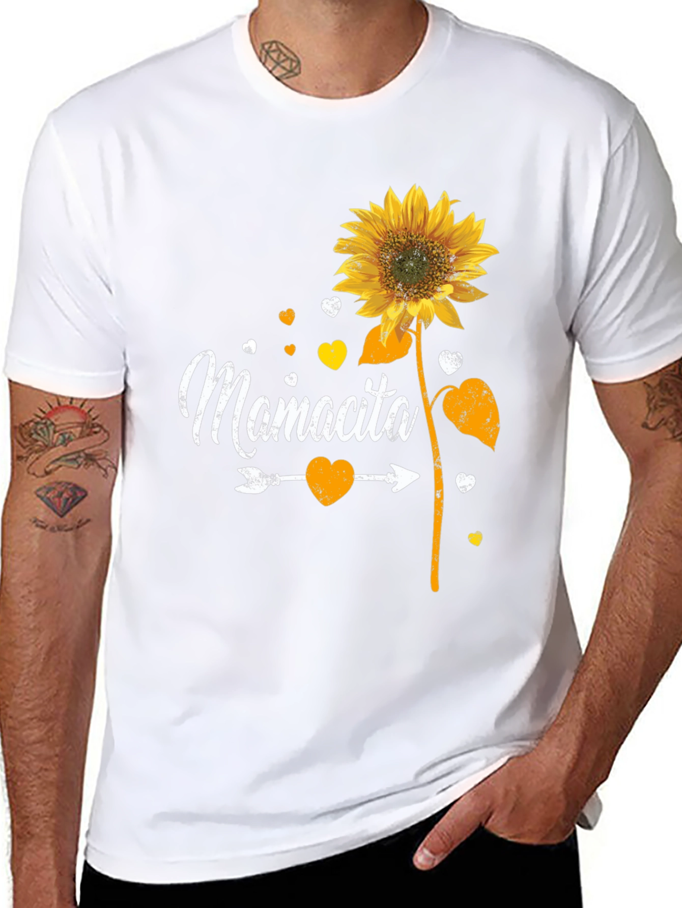 Black Mamcita Sunflower Graphic Tee - Cute & Casual view 8