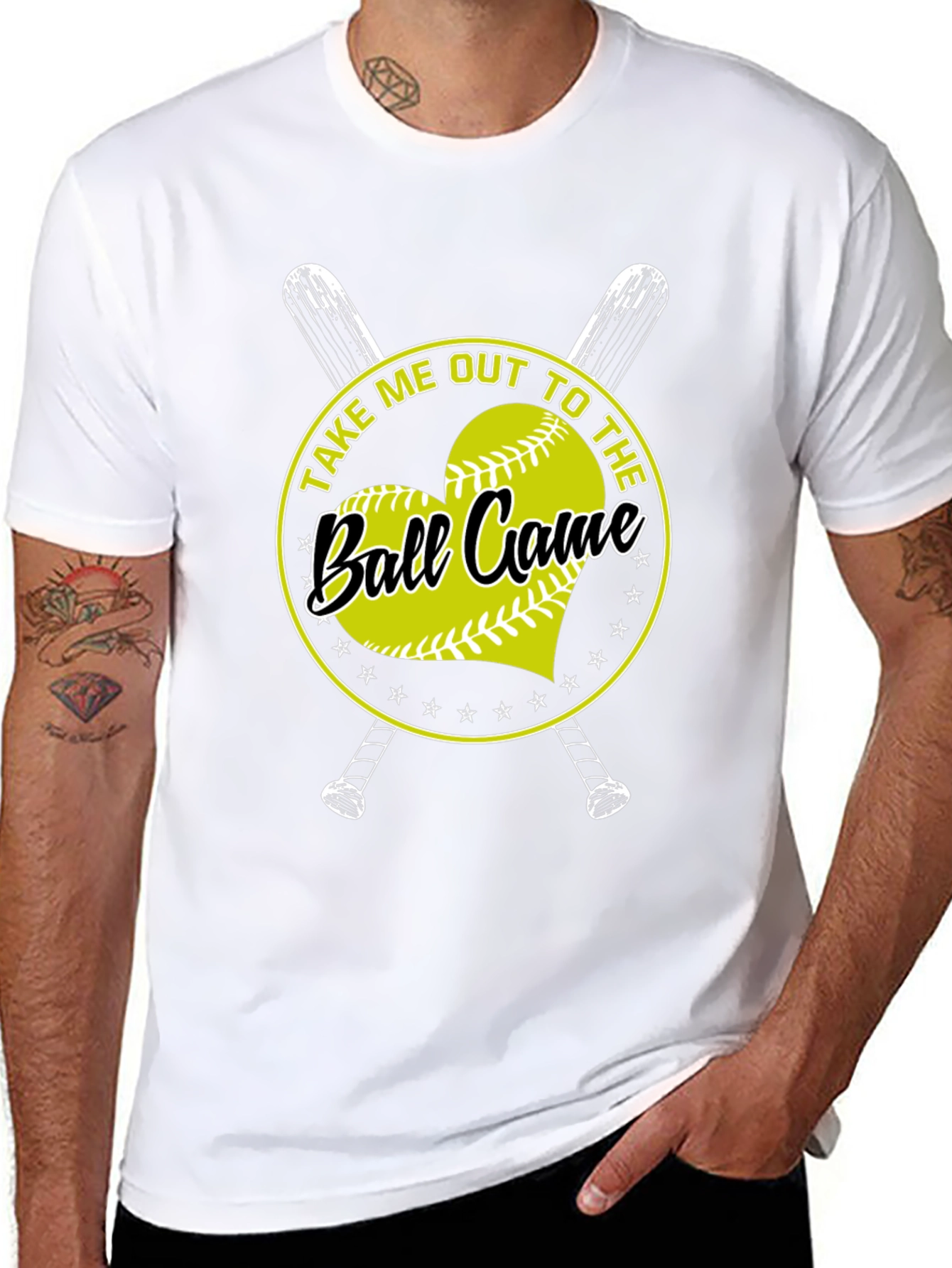 Black Take Me Out To The Ball Game Black T-Shirt view 8
