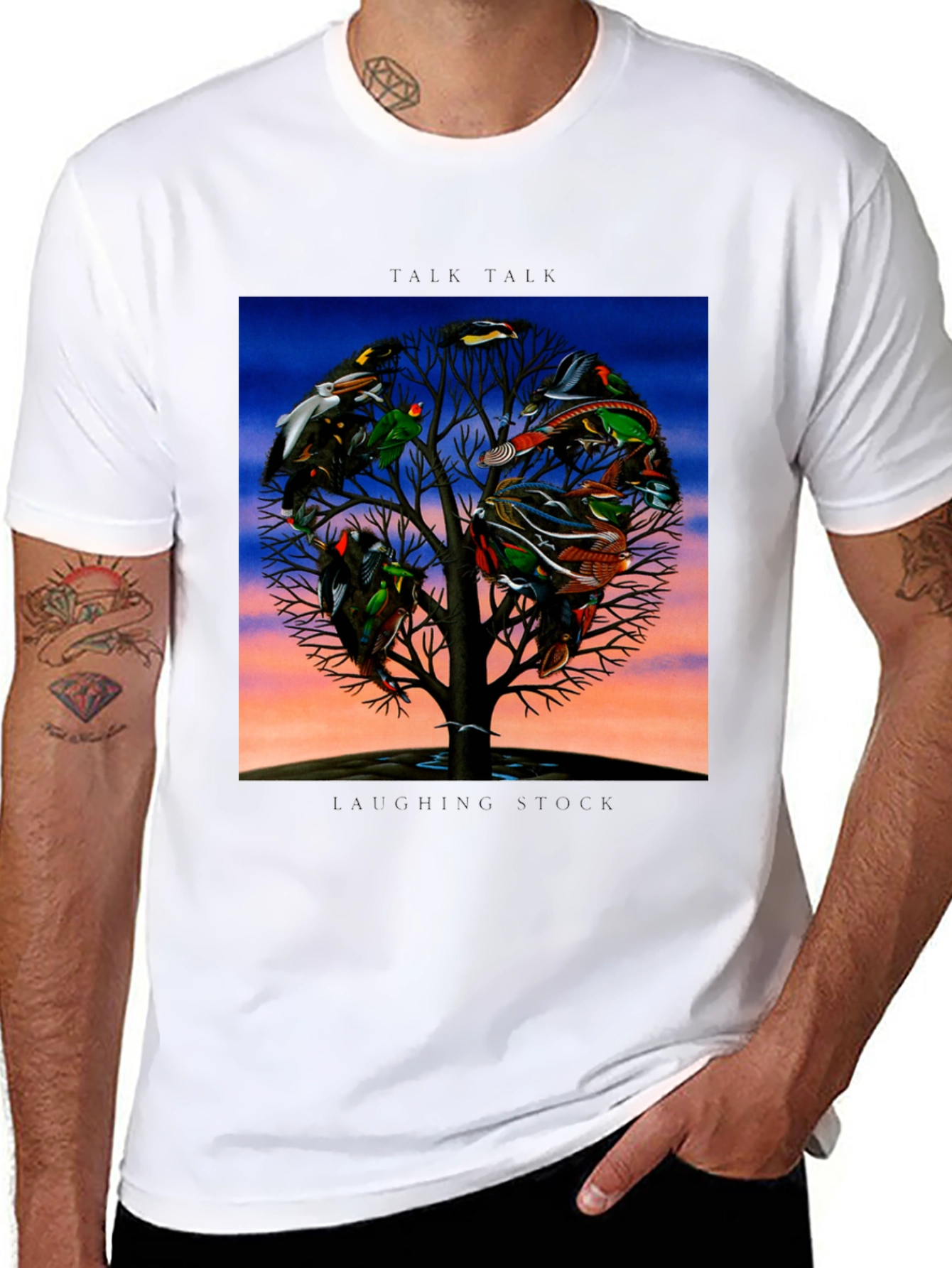 Black Bird Tree Graphic T-Shirt view 8