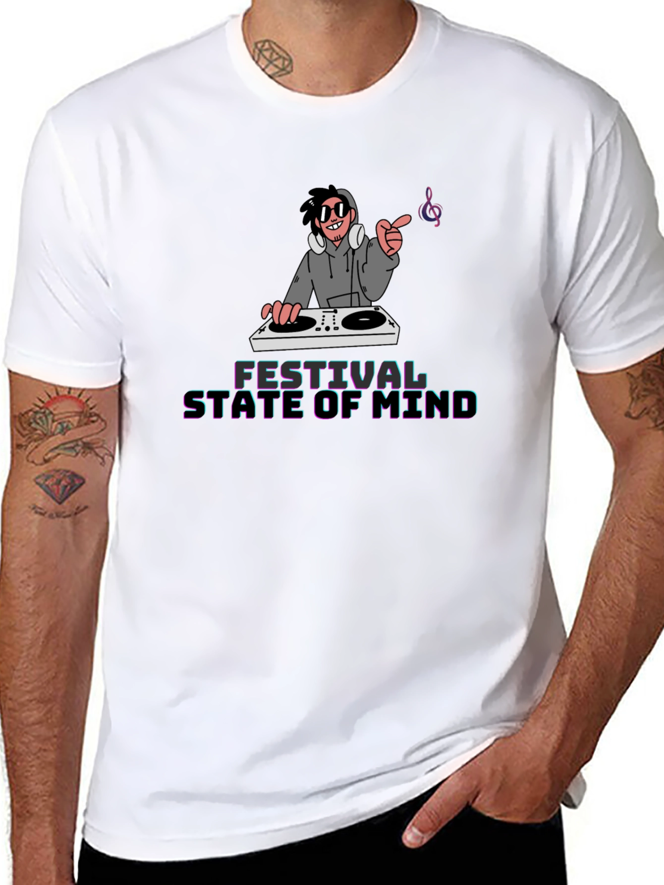 Black Festival State of Mind Graphic T-Shirt view 8