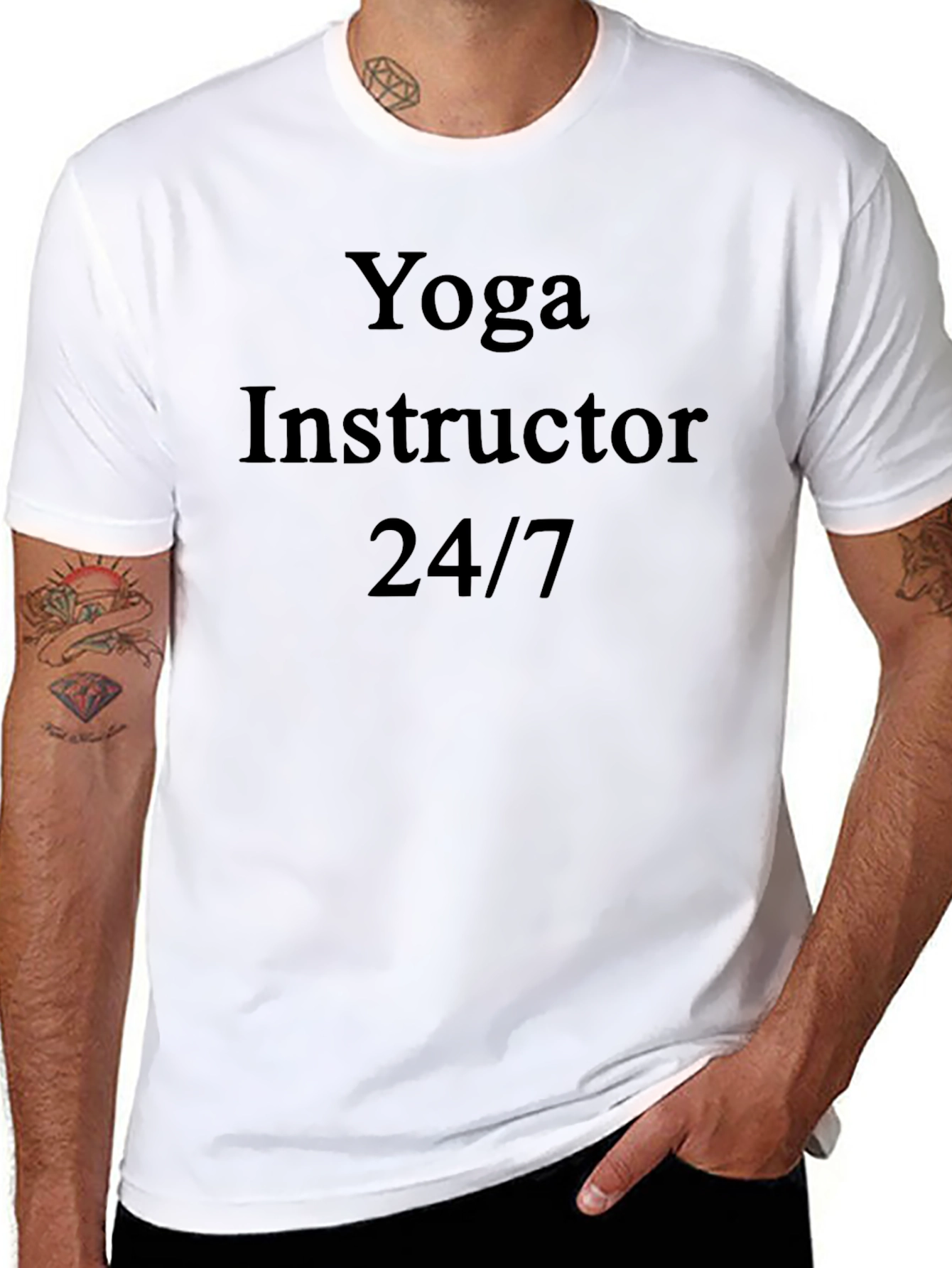 Black Yoga Instructor 24/7 T-Shirt - Black view 8