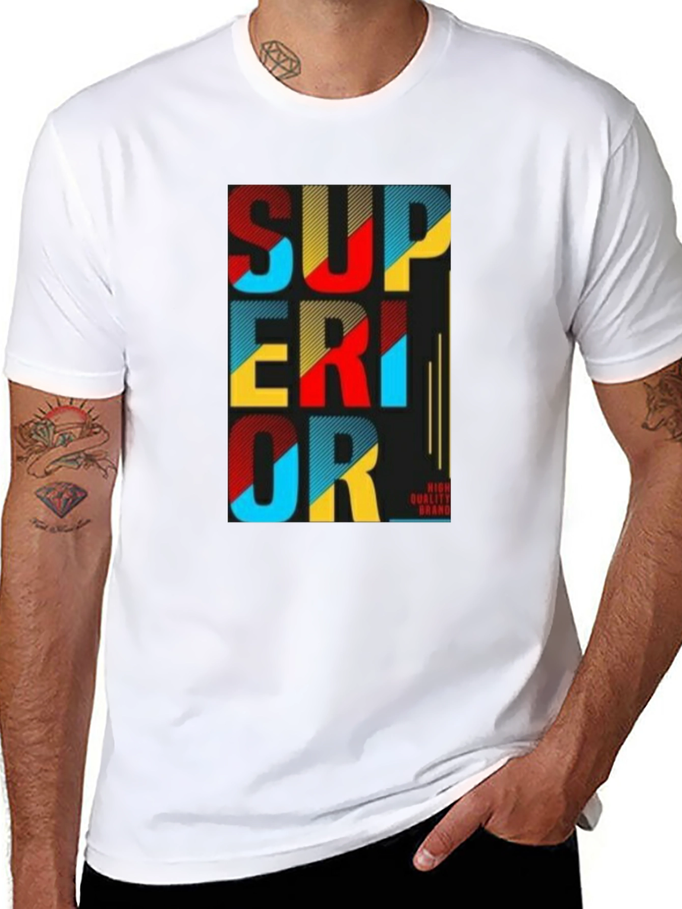 Black Superior Graphic Print Tee - Black view 8