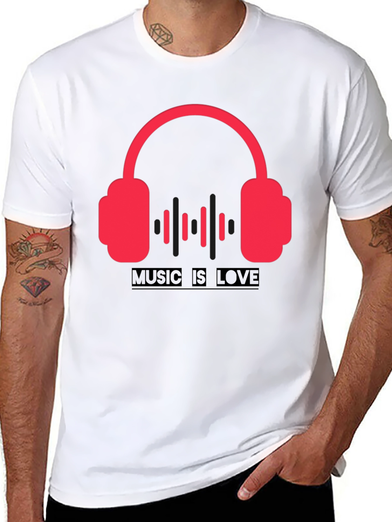 Black Music is Love Graphic Tee - Black view 8