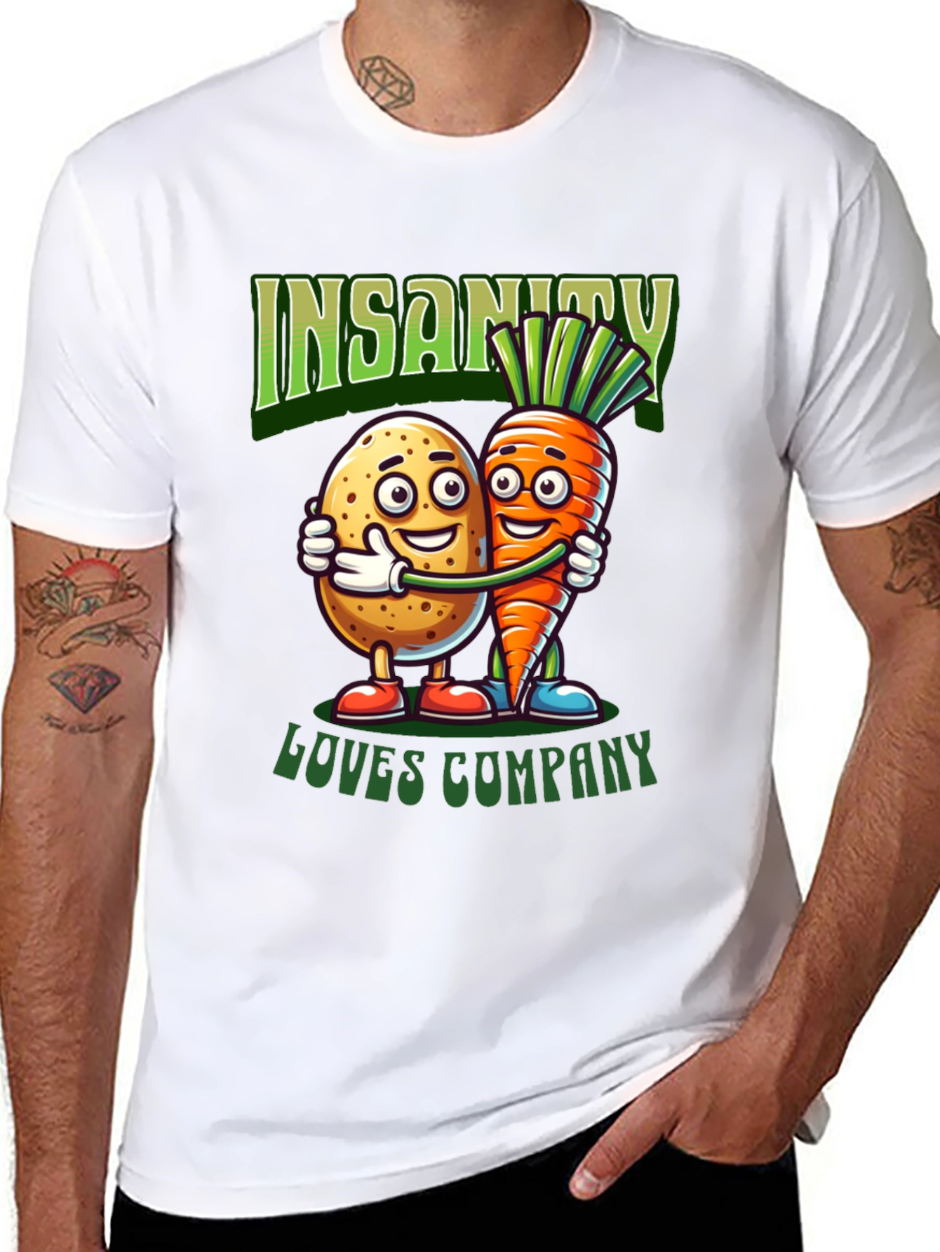 Black Insanity Loves Company Graphic Tee view 8