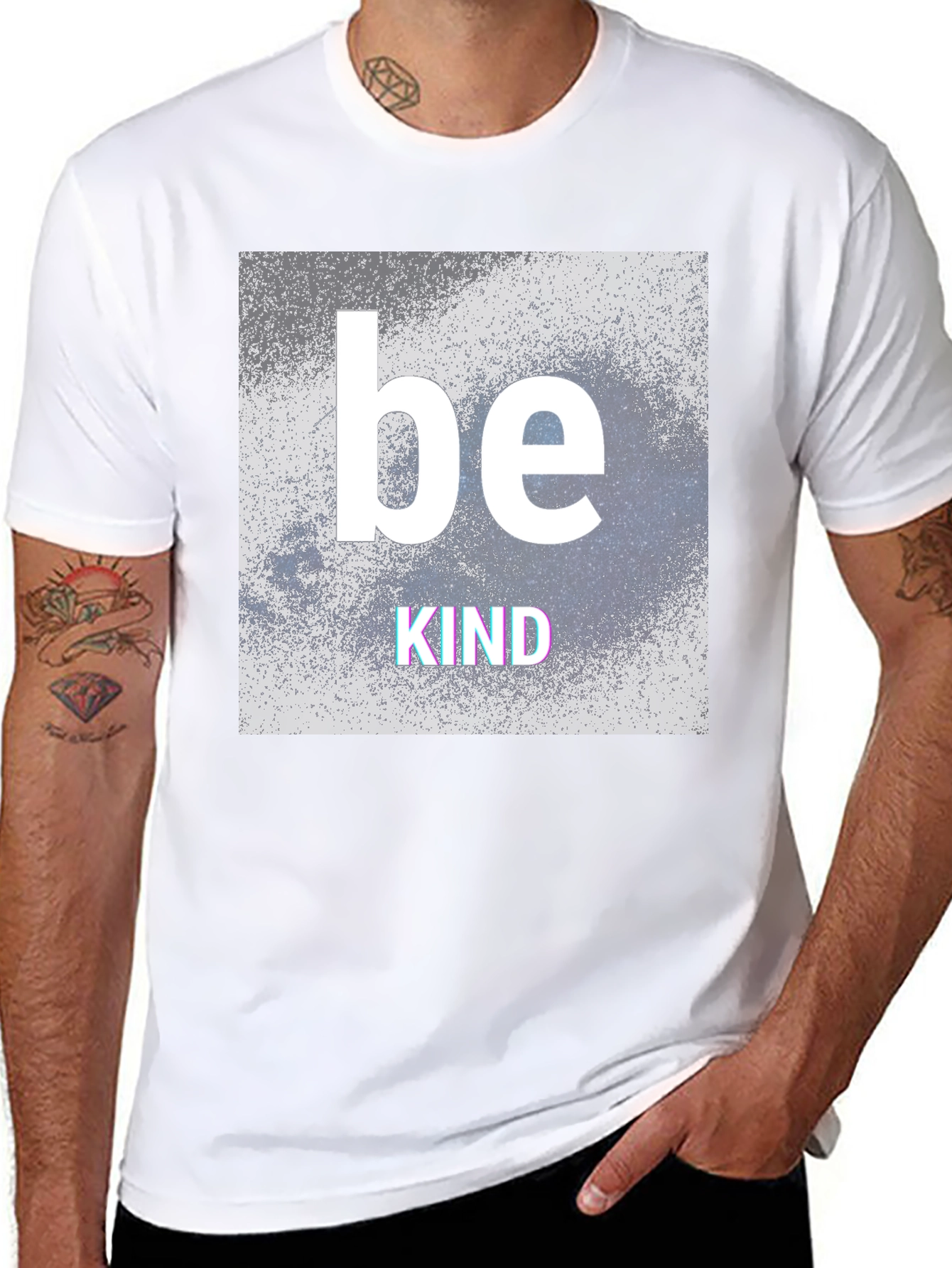 Black Be Kind Graphic T-Shirt - Black Crew Neck Tee view 8