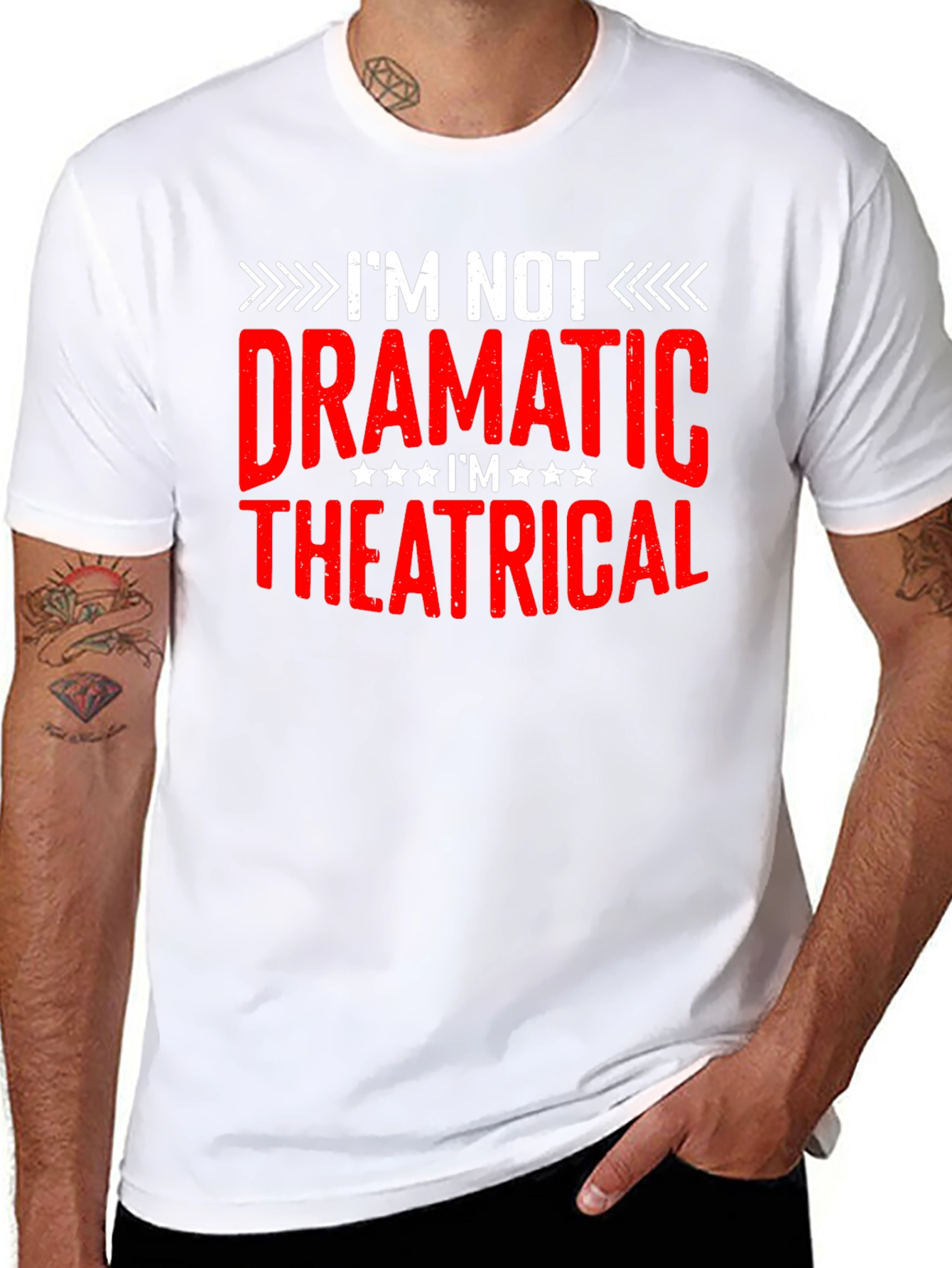 Black I'm Not Dramatic Theatrical Black T-Shirt view 8