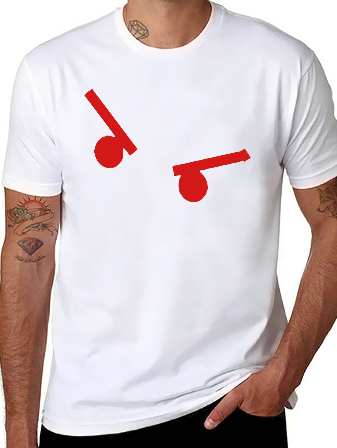 Black Whistle Graphic Black Crew Neck Tee view 8