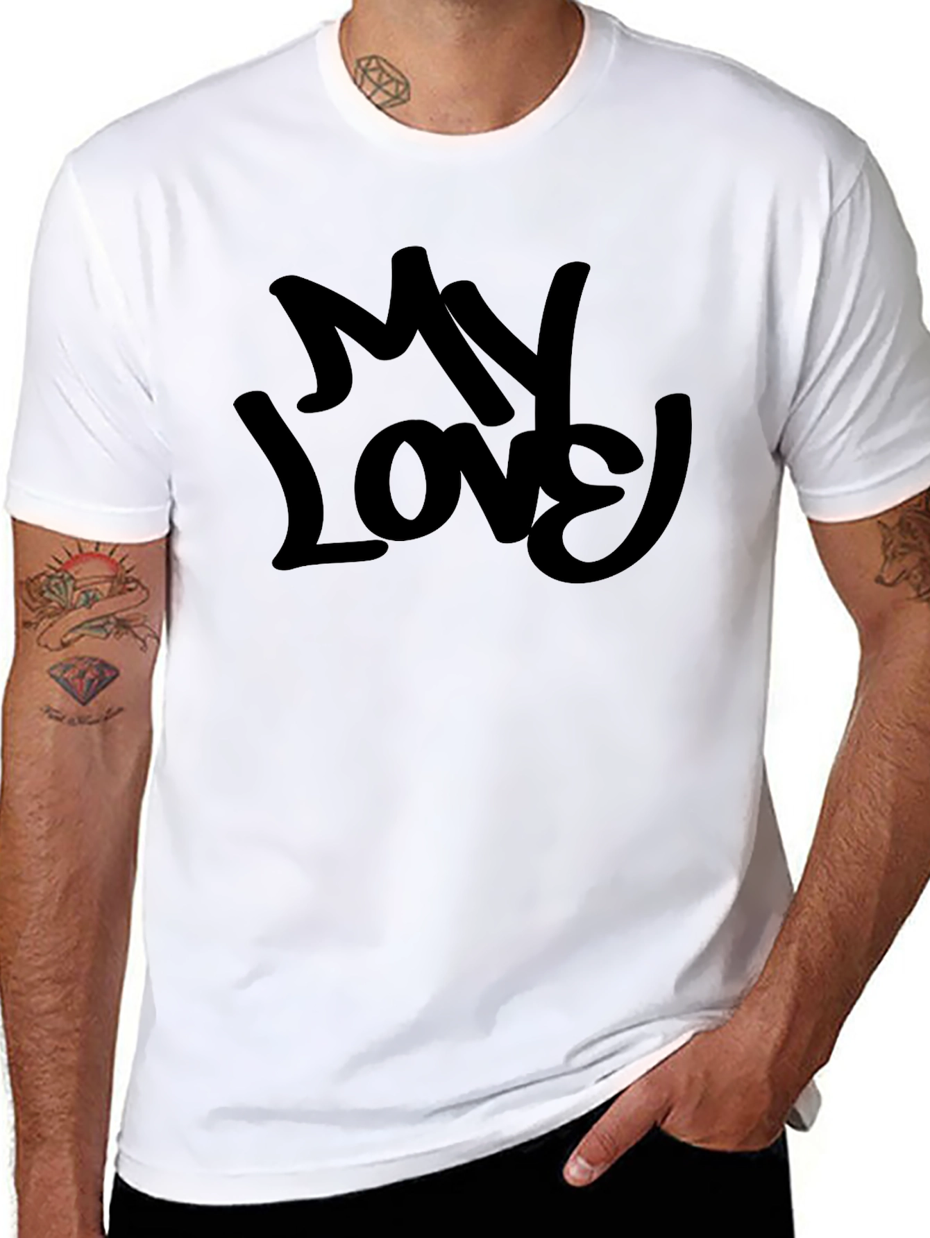 Black My Love Black Graphic Tee view 8