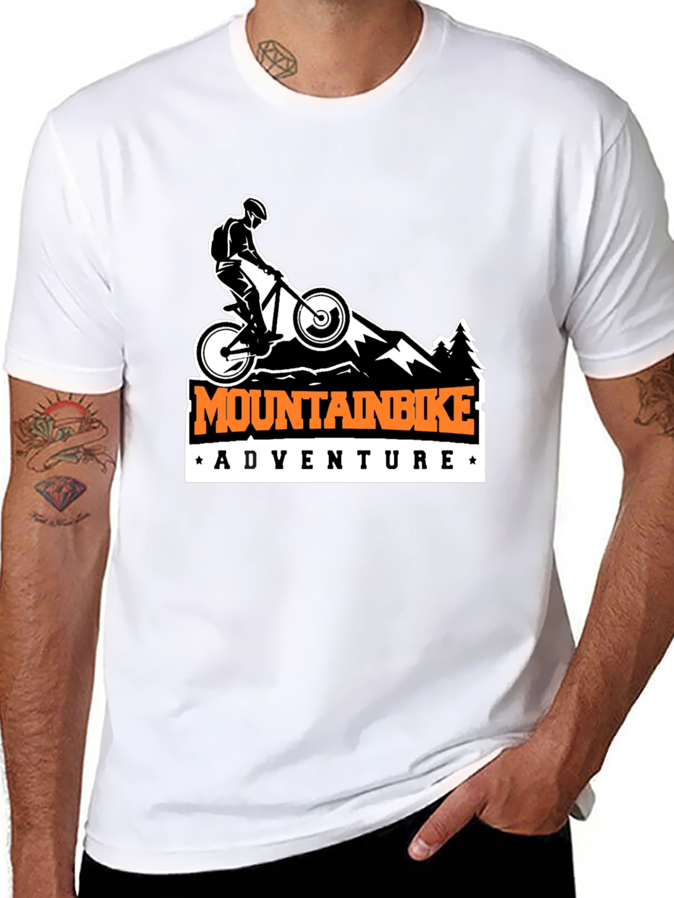 Black Mountain Bike Adventure T-Shirt - Black view 8