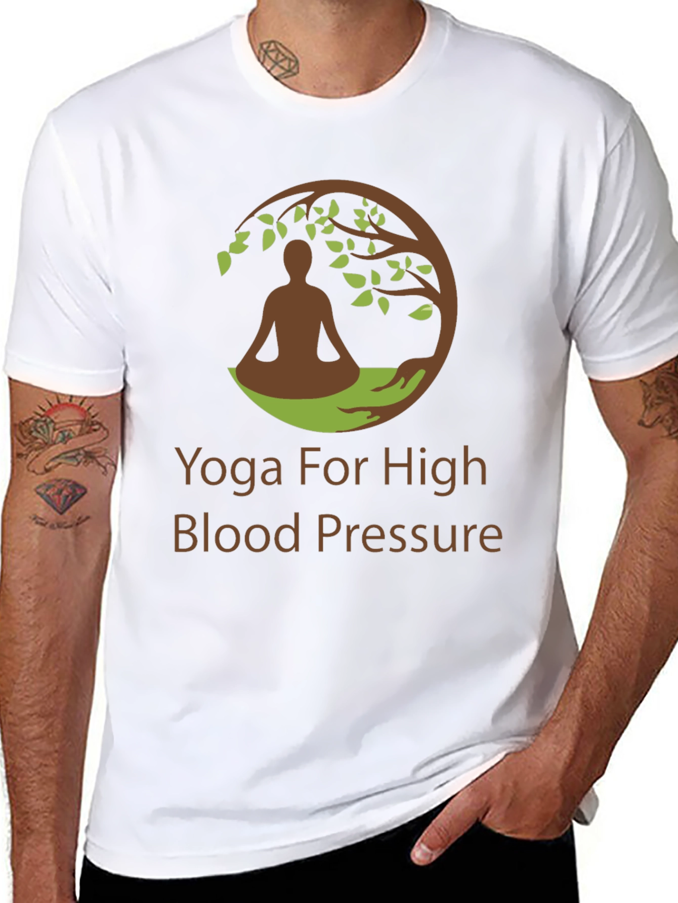 Black Yoga for High Blood Pressure T-Shirt view 8