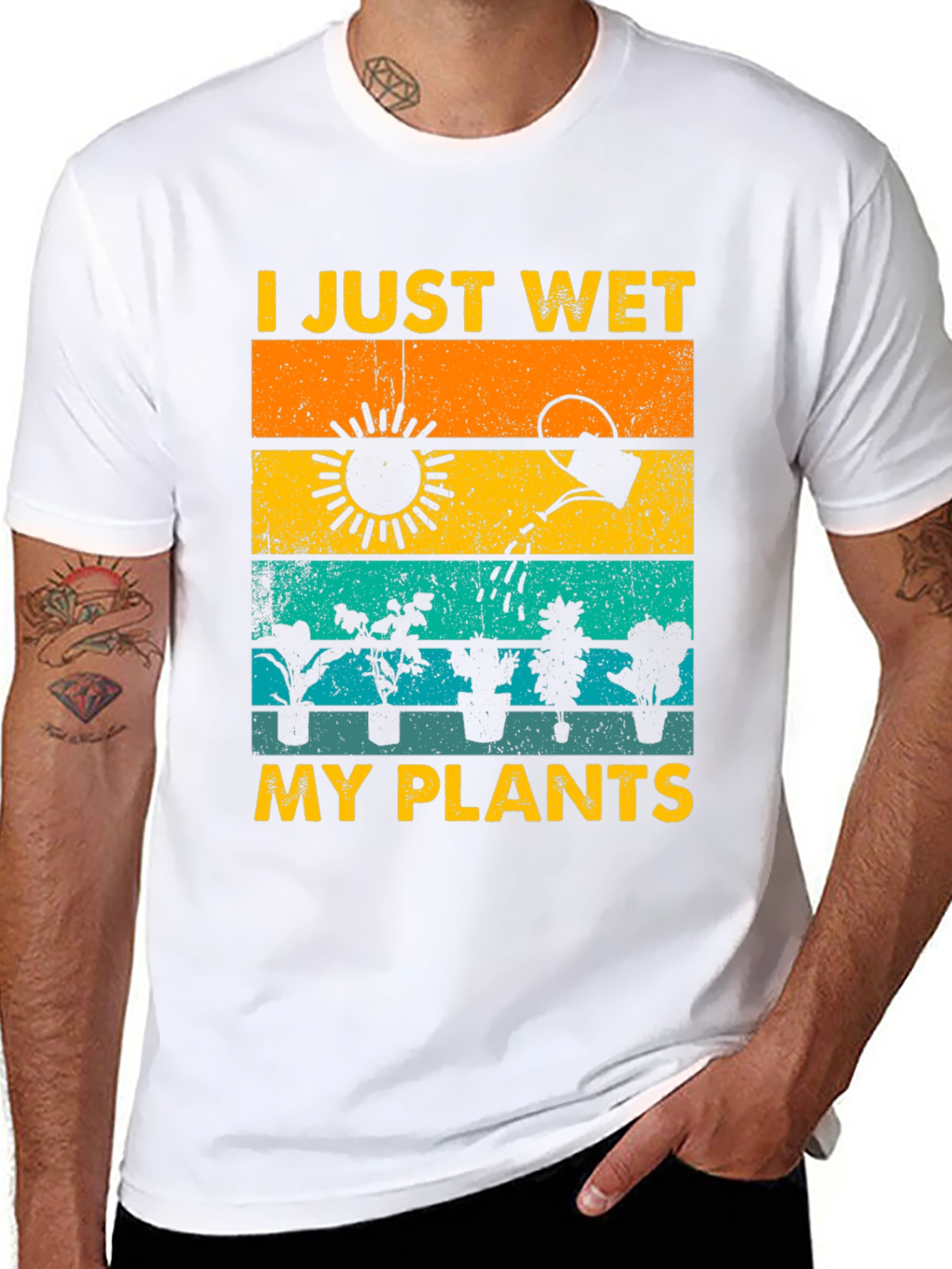 Black I Just Wet My Plants T-Shirt Gardener Gift view 8
