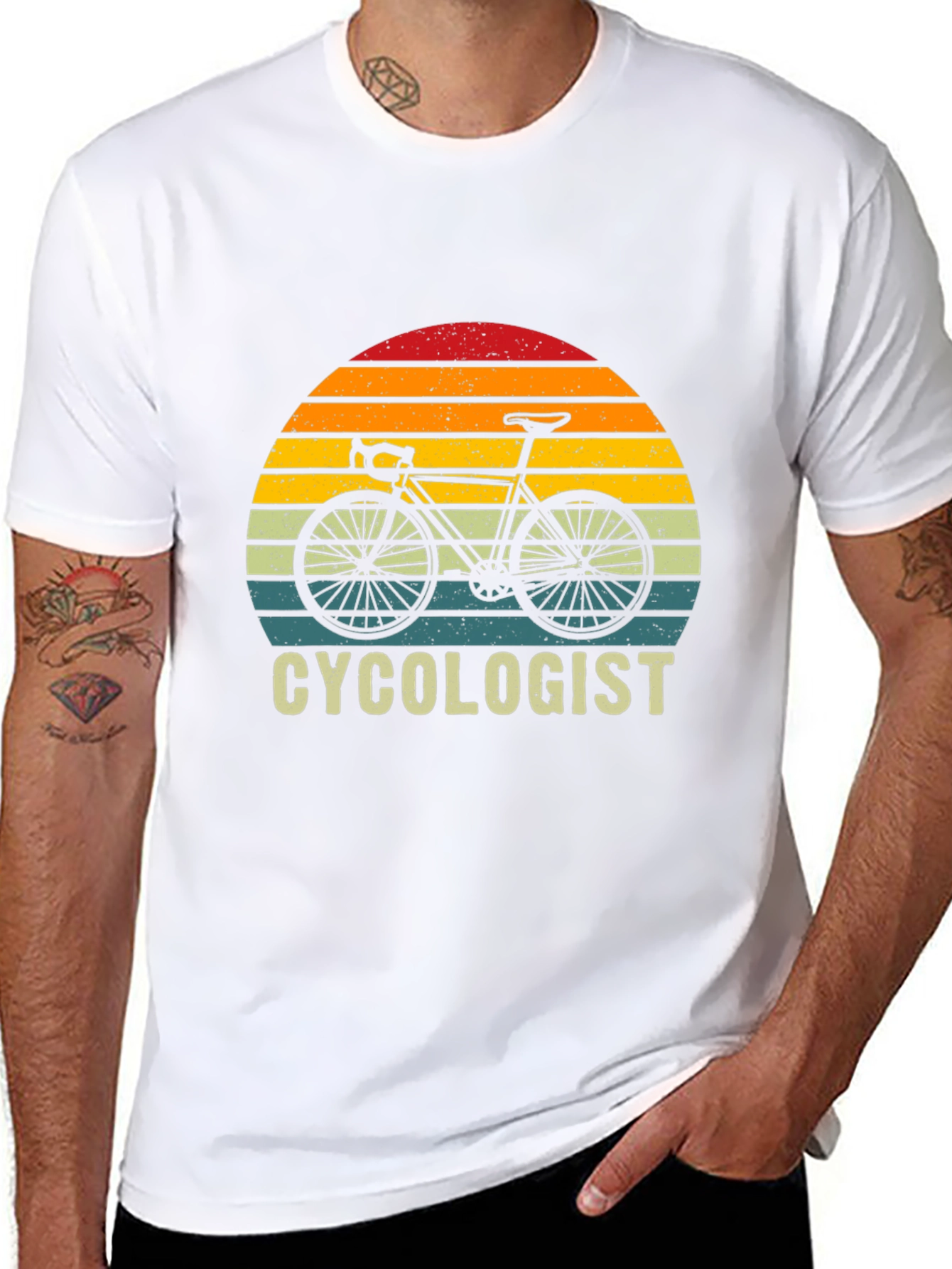 Black Cyclologist Vintage Style Graphic Tee view 8