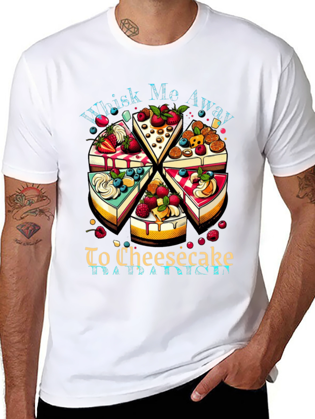 Black Whisk Me Away Cheesecake T-Shirt view 8