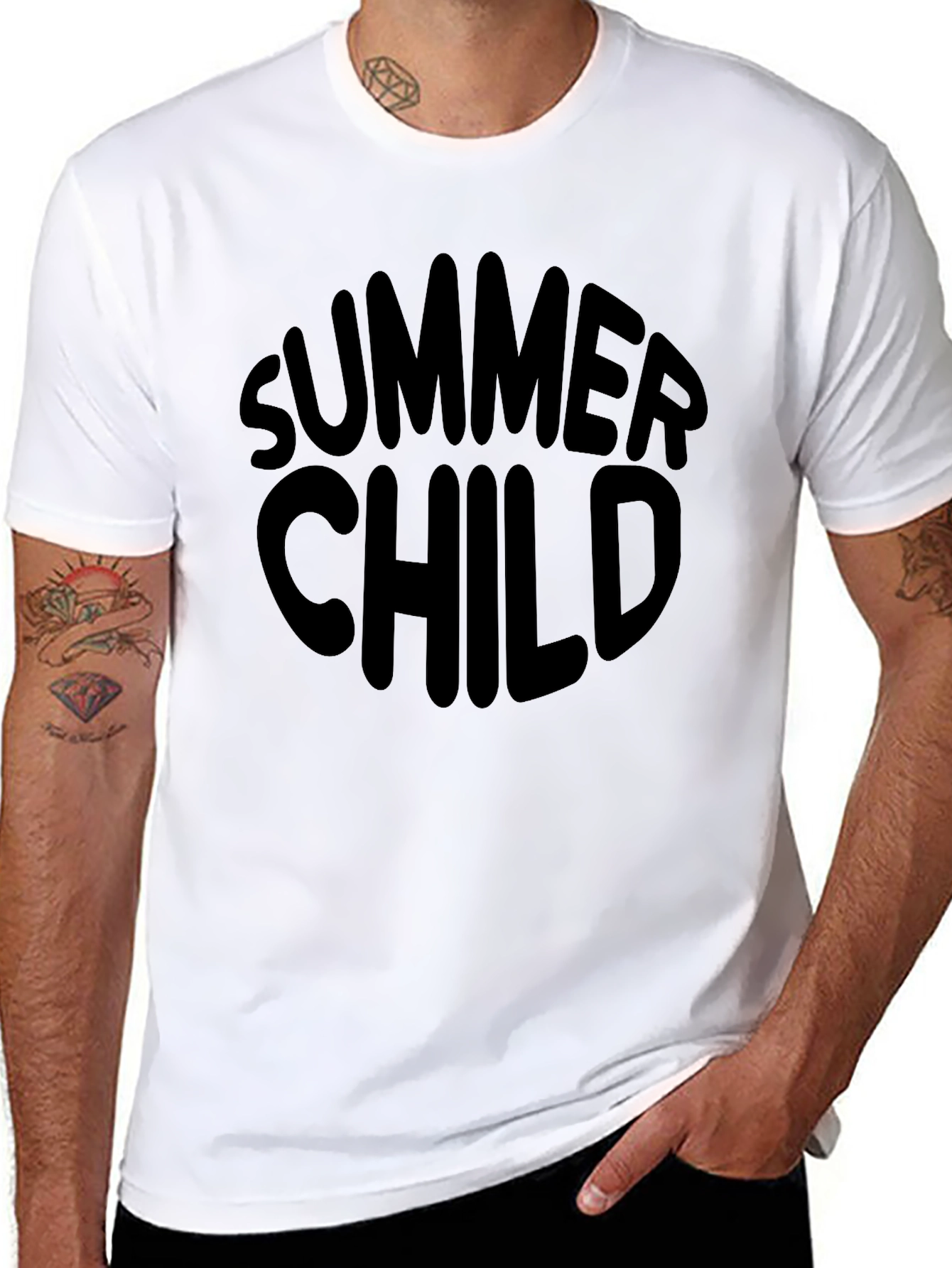 Black Summer Child Graphic T-Shirt view 8