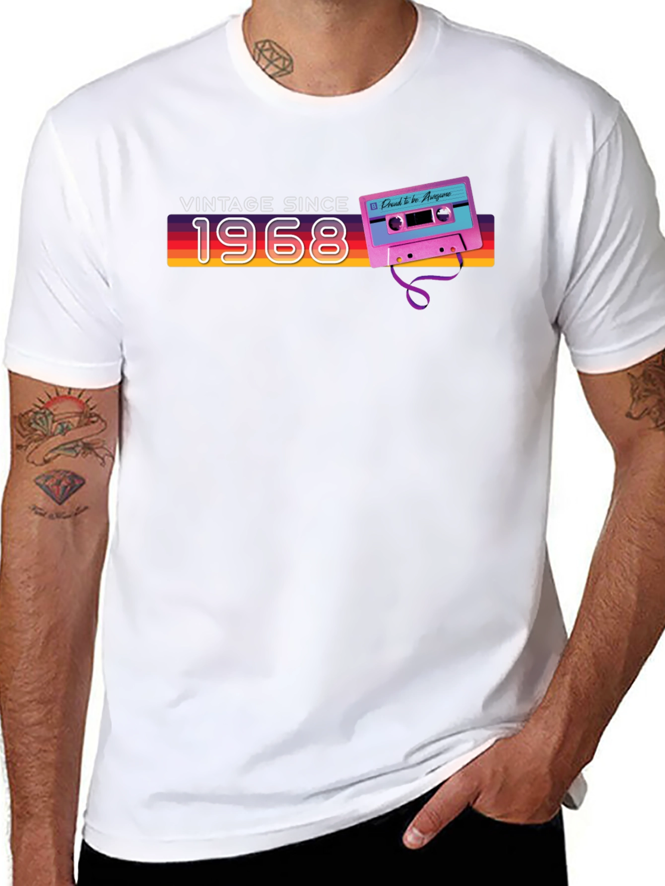 Vintage Since 1968 Cassette Tape Graphic Tee - 8