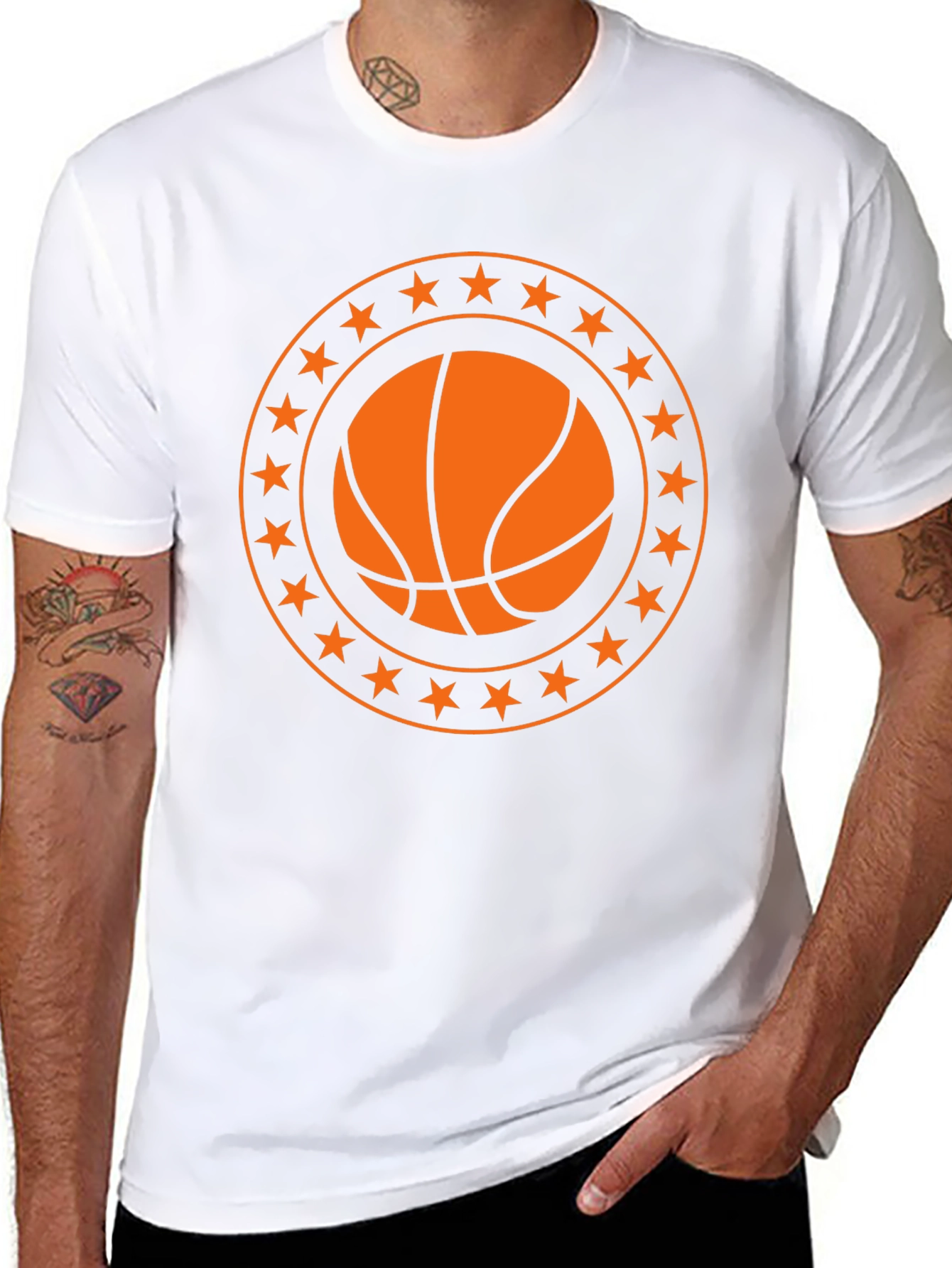 Black Basketball Star Graphic Black T-Shirt view 8