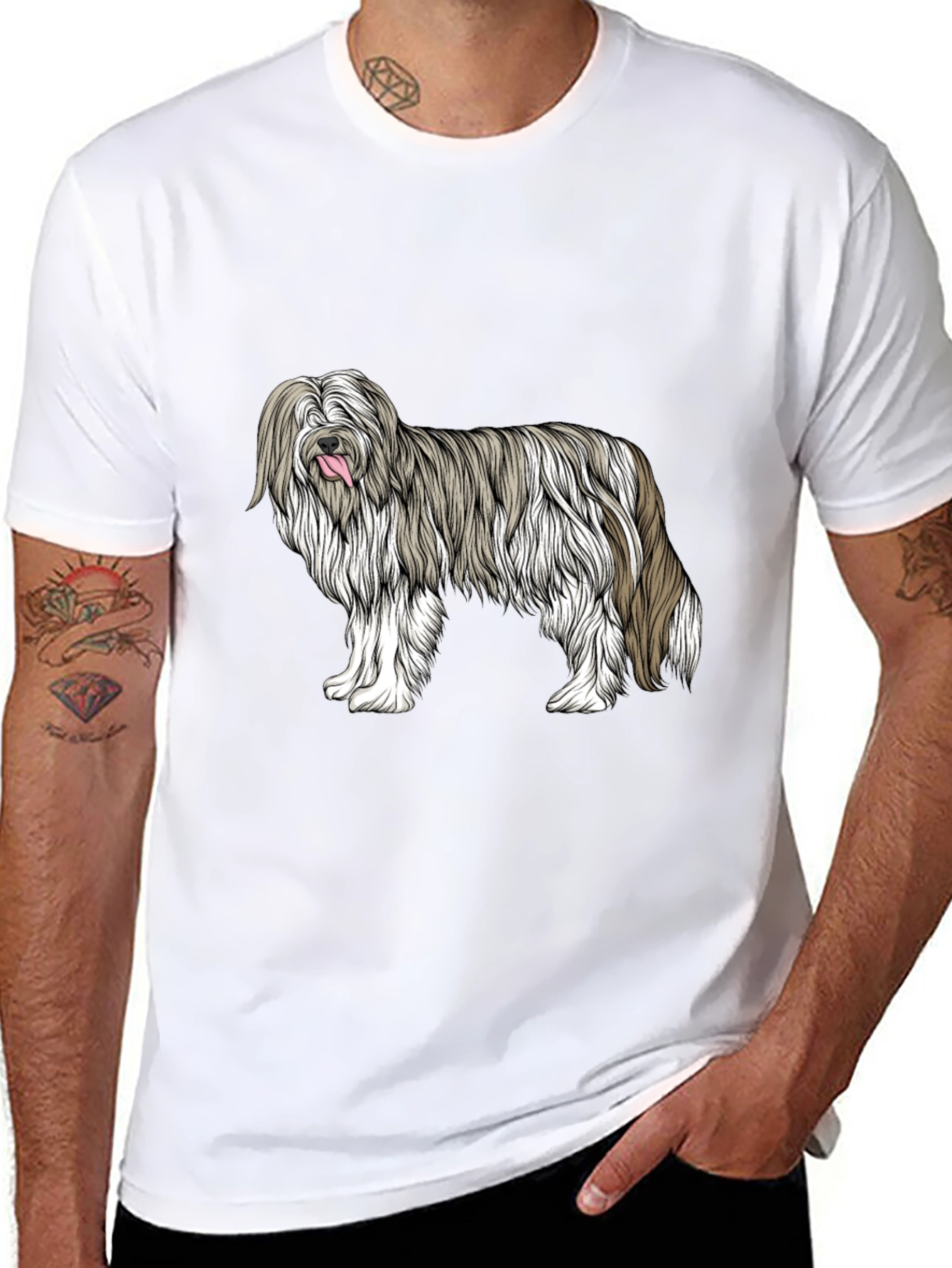 Black Cool Dog Breed Graphic Tee - Black Cotton Blend view 8