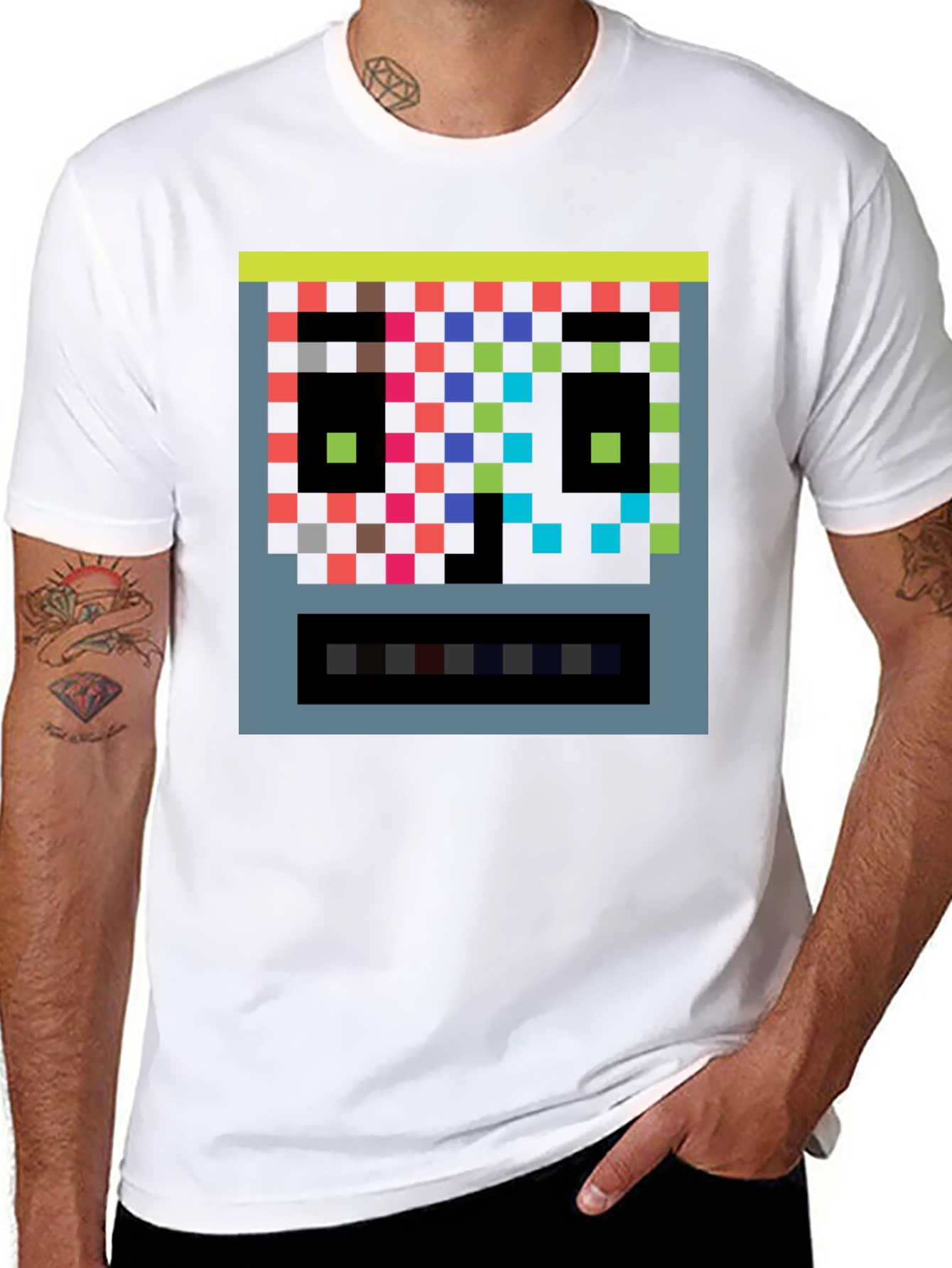 Black Pixelated Arcade Game T-Shirt - Retro Gaming view 8
