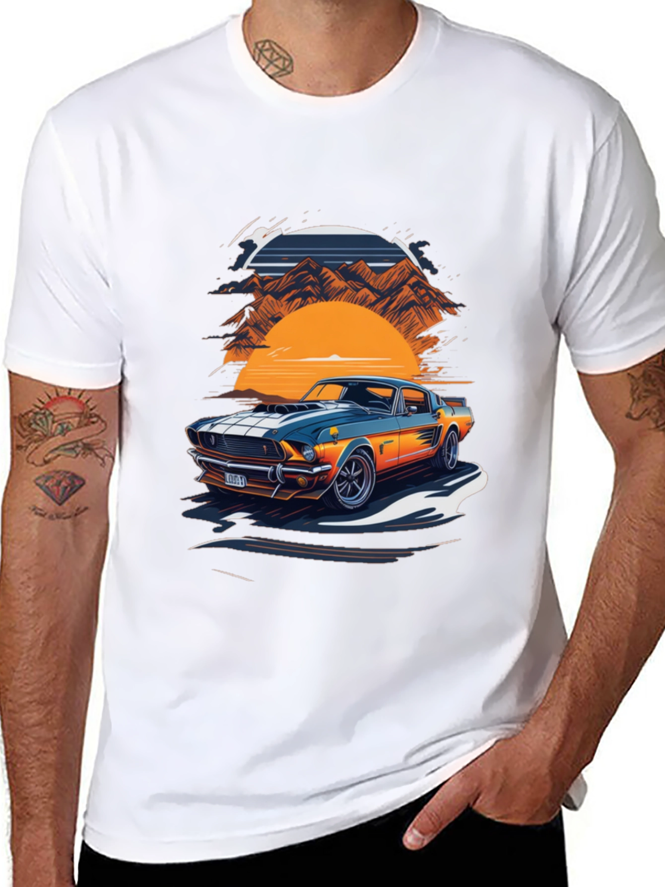 Retro Car Graphic Tee - Classic Style - 8