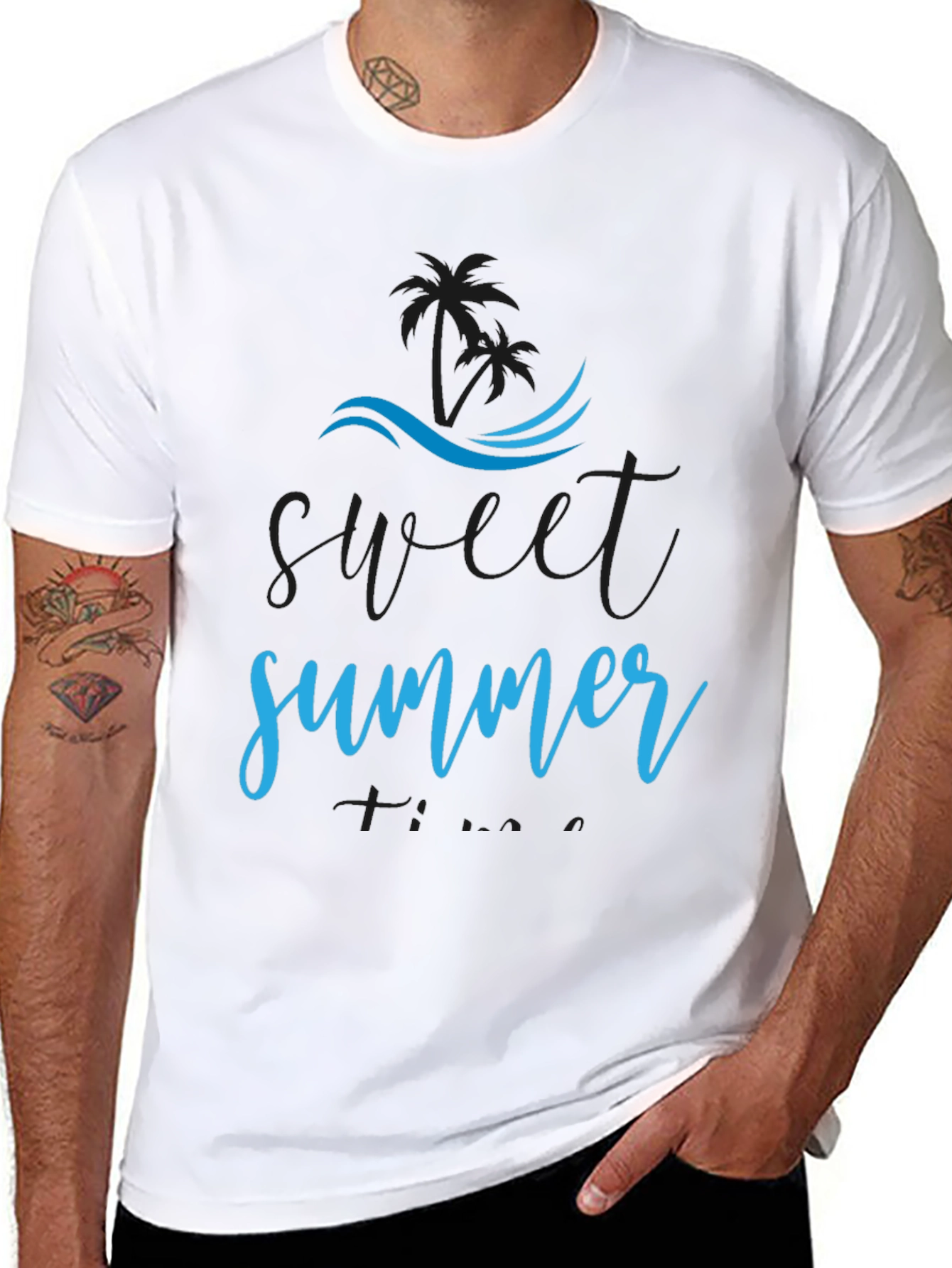 Black Sweet Summer T-Shirt - Beach Vibes view 8