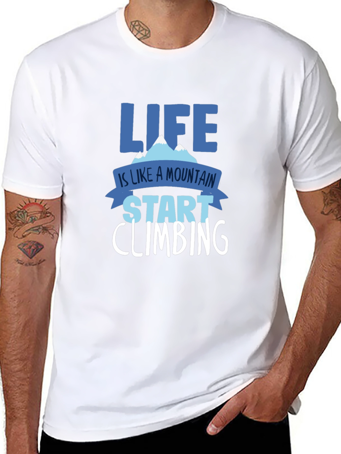 Black Life is a Mountain Climbing T-Shirt view 8