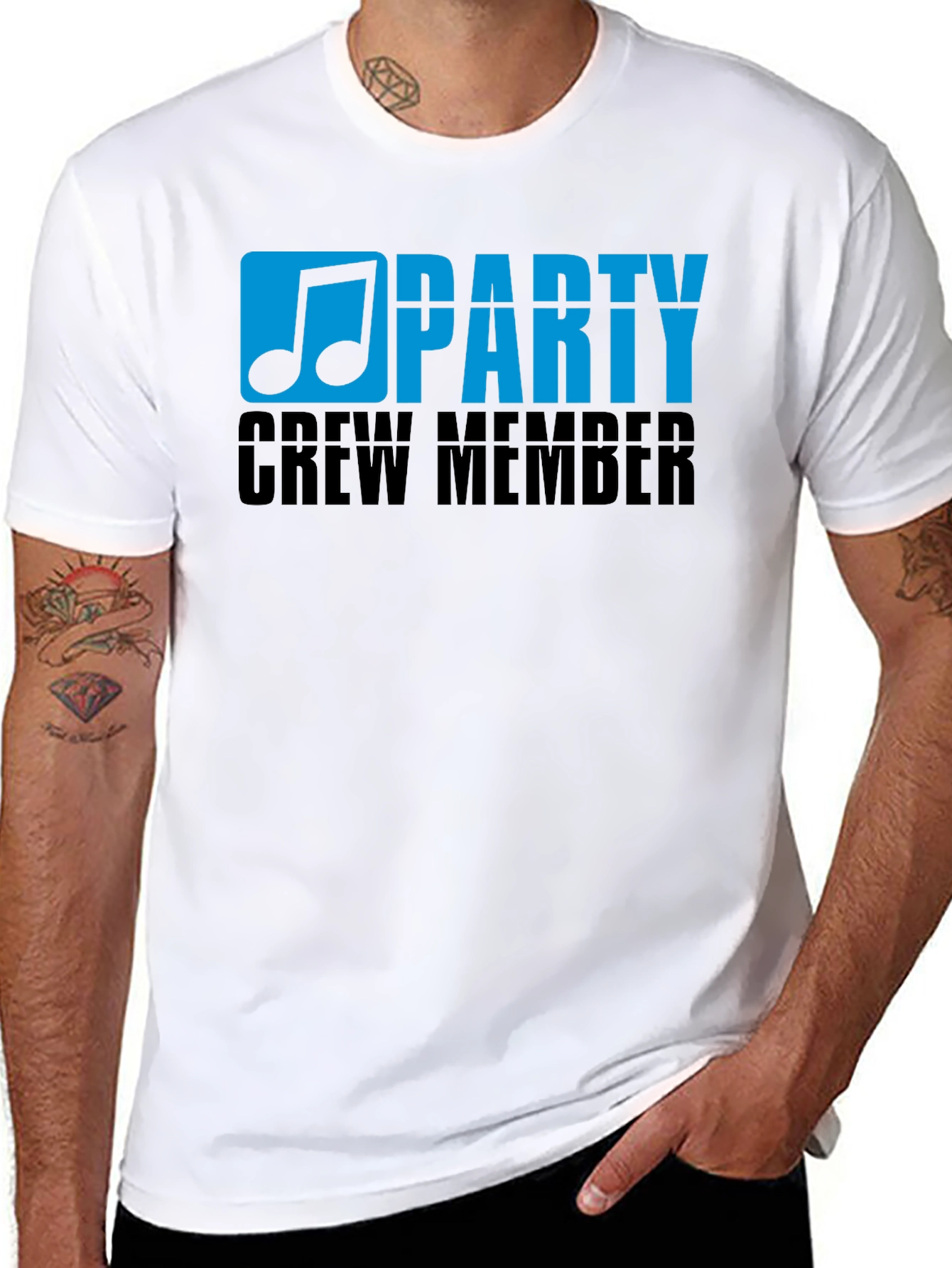 Black Party Crew Member Graphic T-Shirt view 8