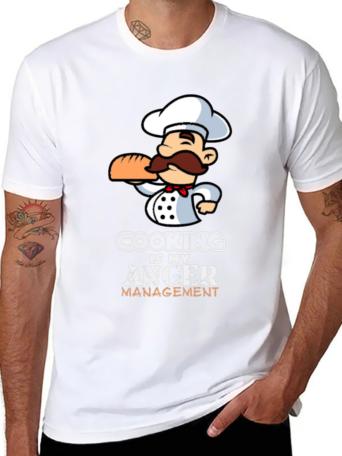 Black Cooking is My Anger Management Graphic T-Shirt view 8