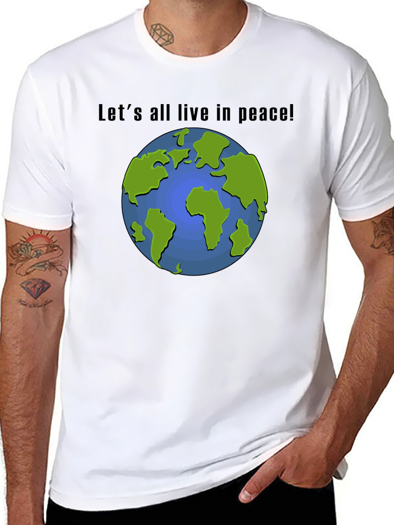 Peace On Earth Graphic T-Shirt - 8