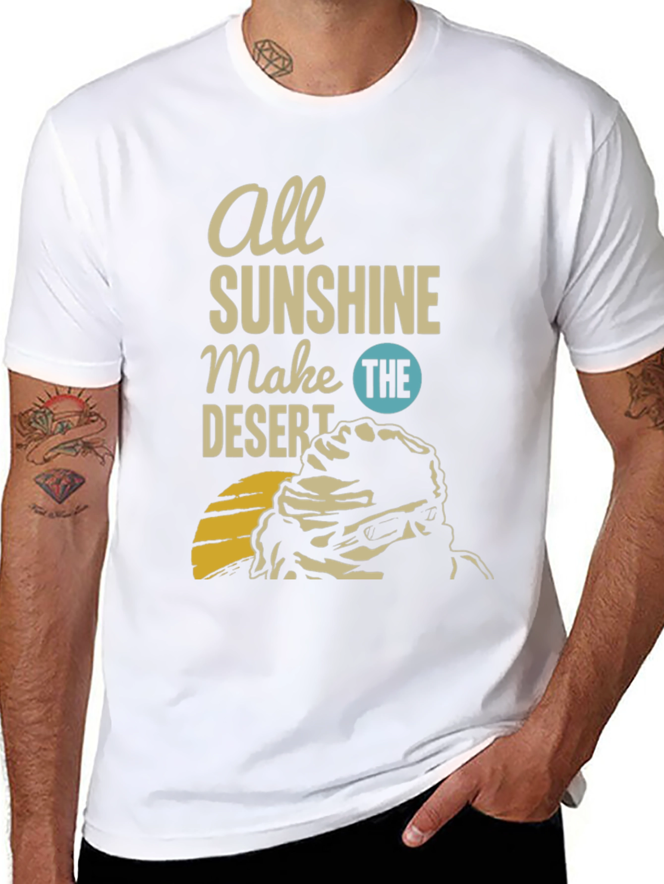 Black Sunshine Desert Graphic Tee view 8