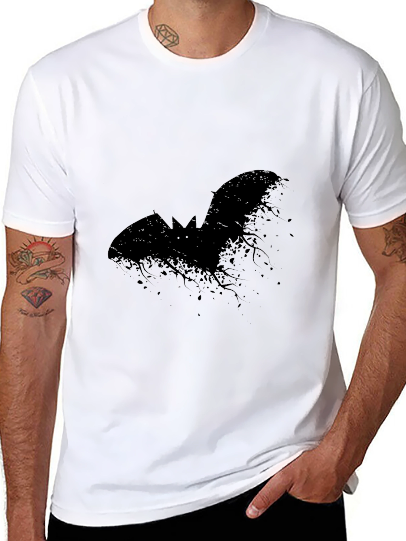 Black Black Bat Graphic T-Shirt view 8