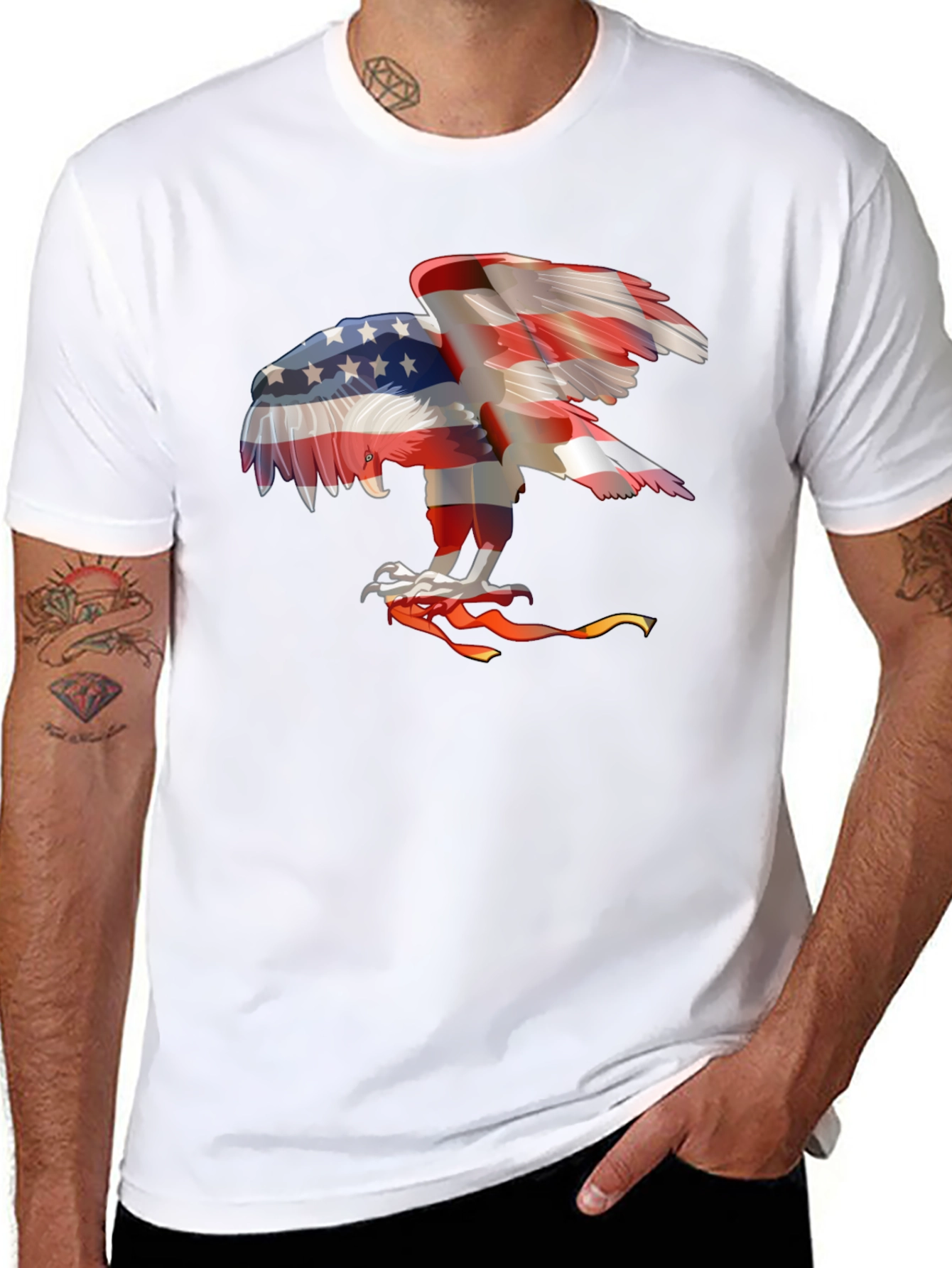Black Patriotic Eagle Graphic T-Shirt - USA Pride view 8